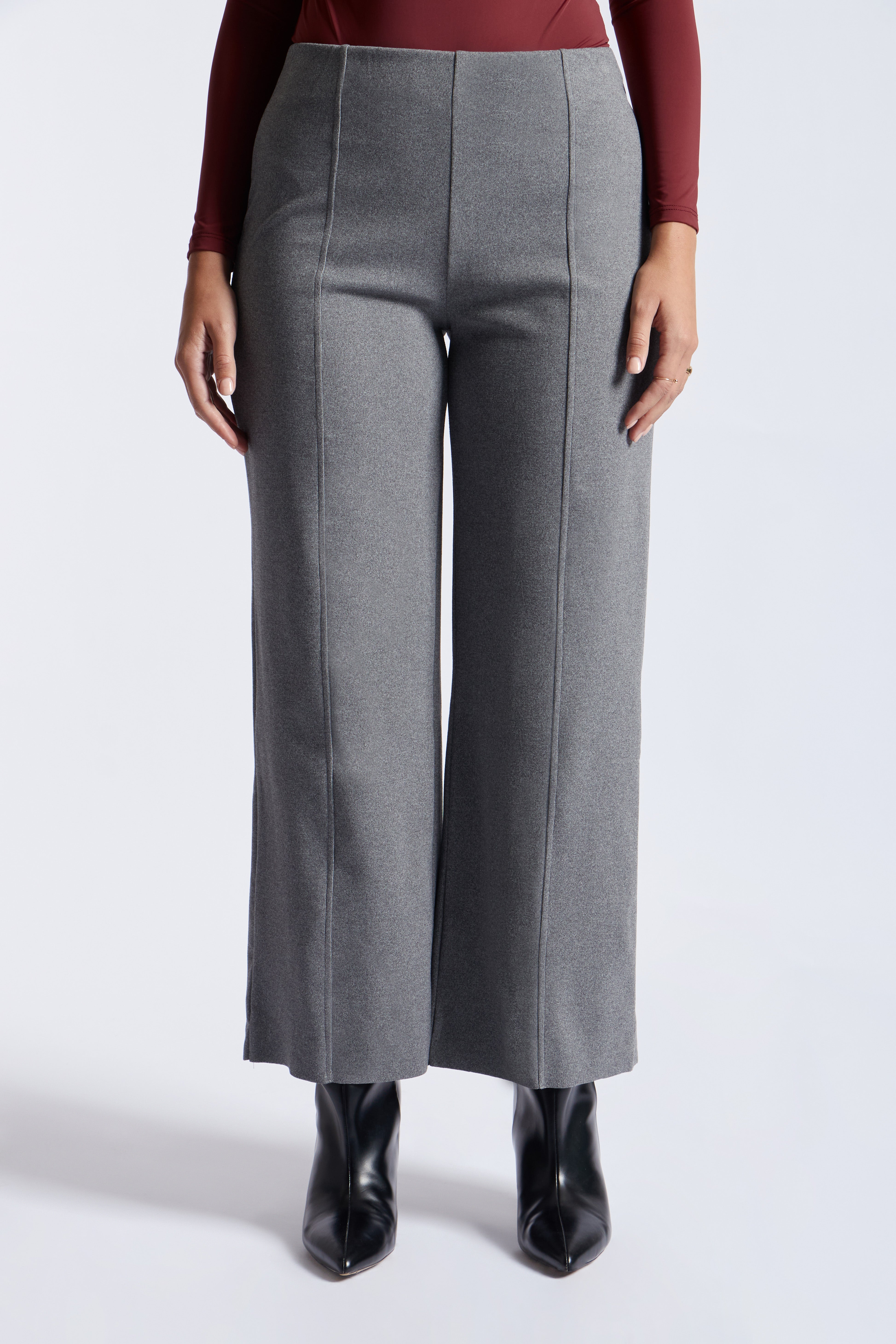 Pantalón Recto - Gris