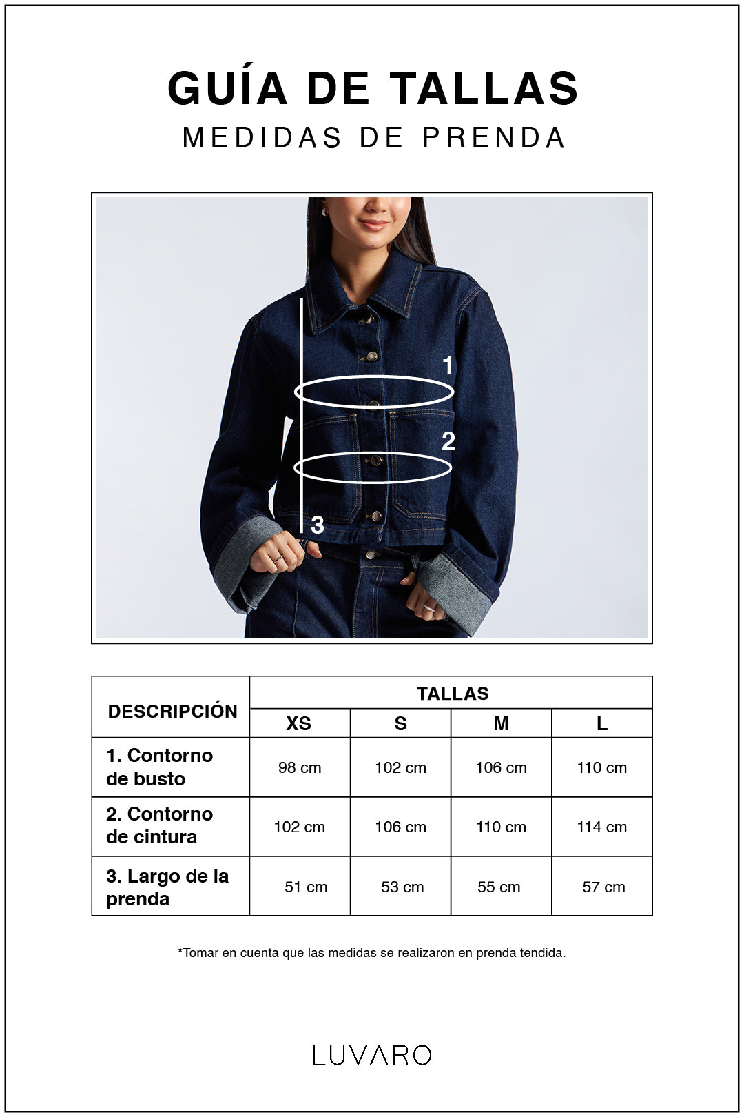 Casaca Denim Manga Doblada - Azul Índigo