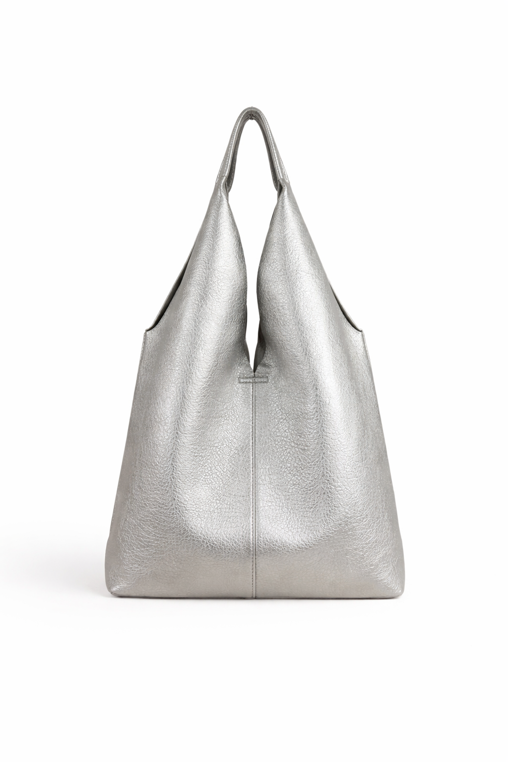 Bolso minimalista en V - Plateado