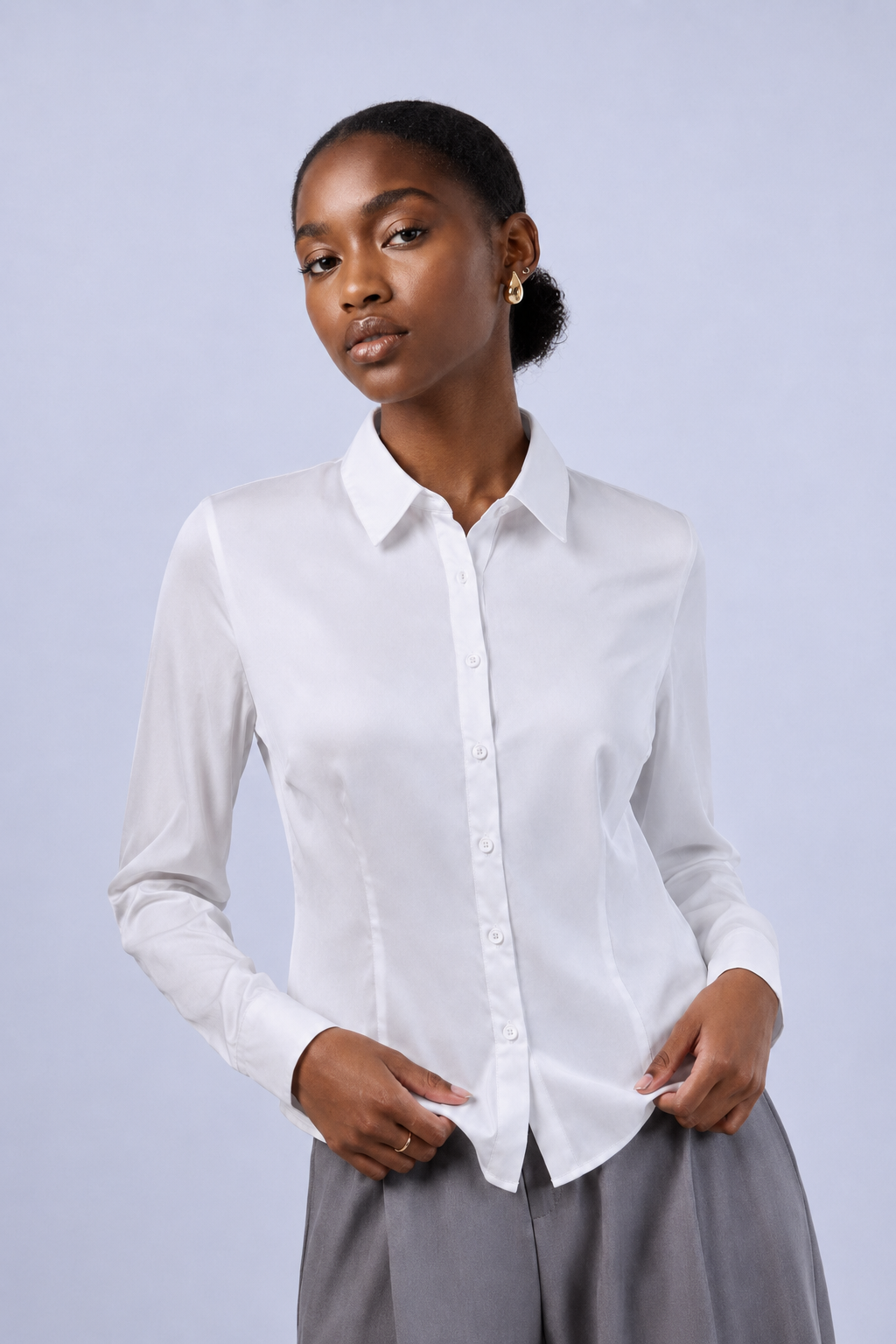 Blusa Satín Luxe - Perla