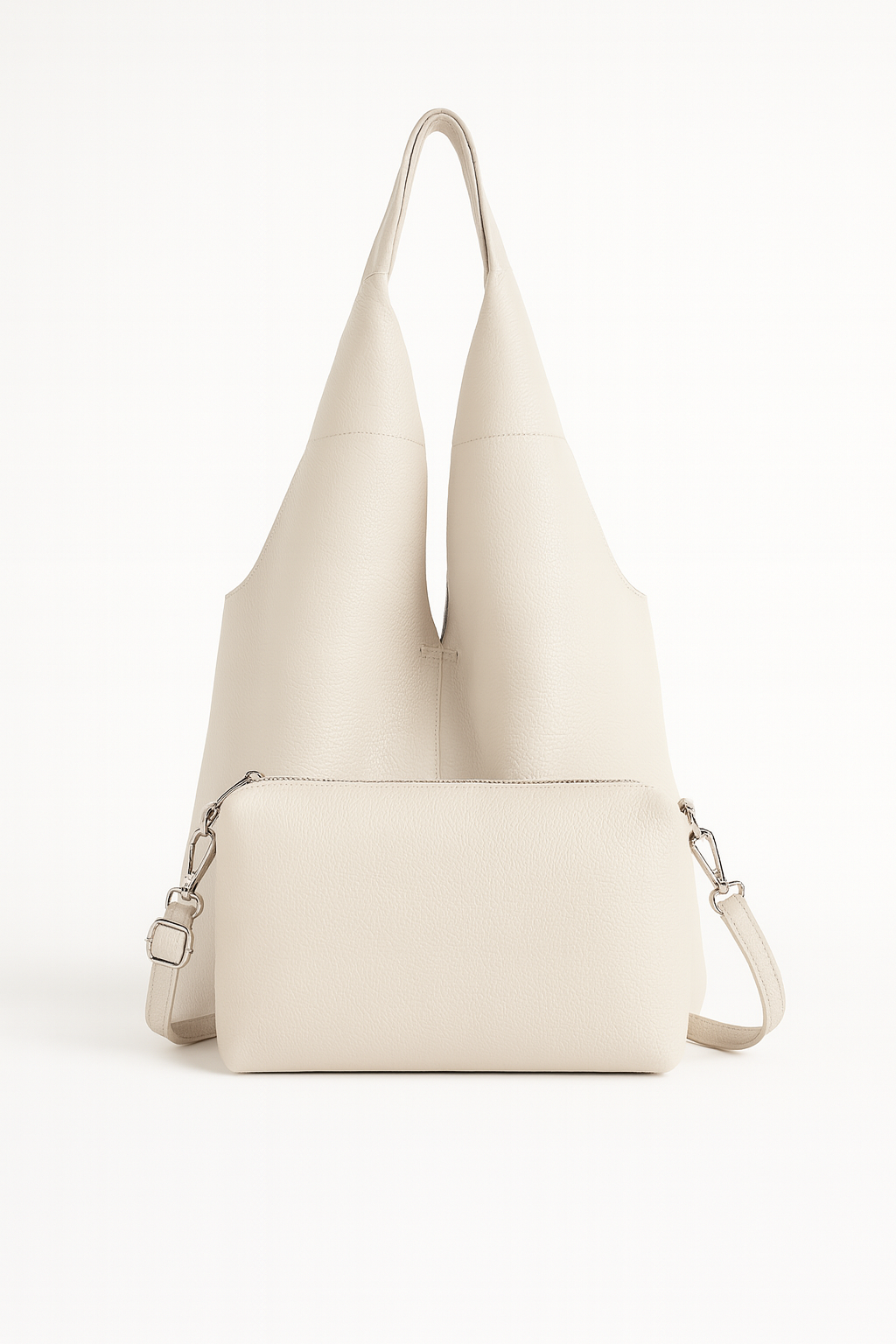 Bolso minimalista en V - Arena