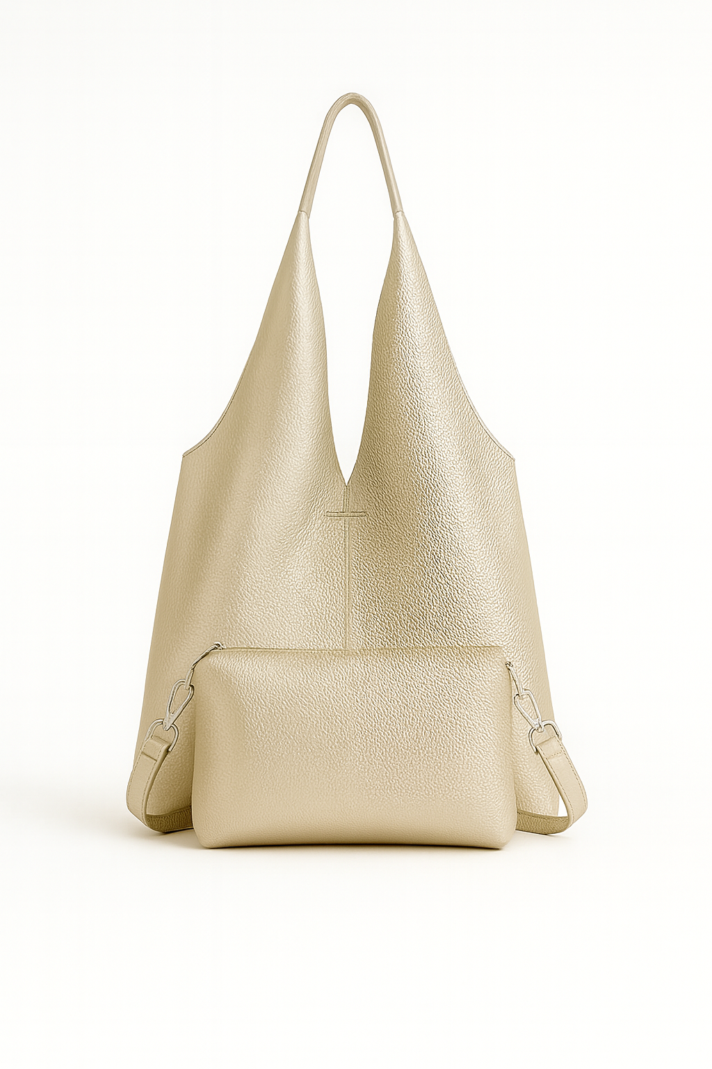 Bolso minimalista en V - Dorado