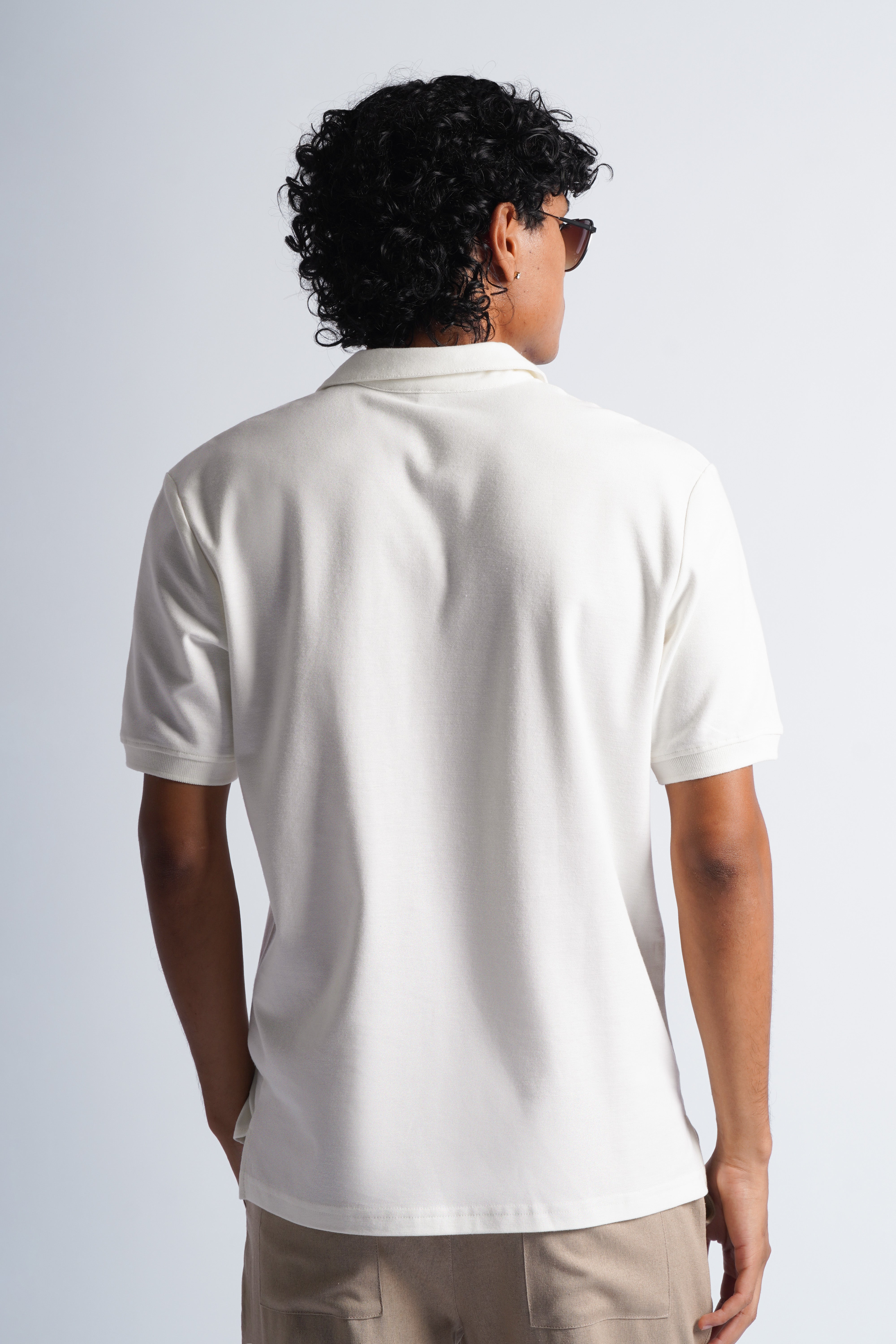 Polo Piqué Camisero - Perla