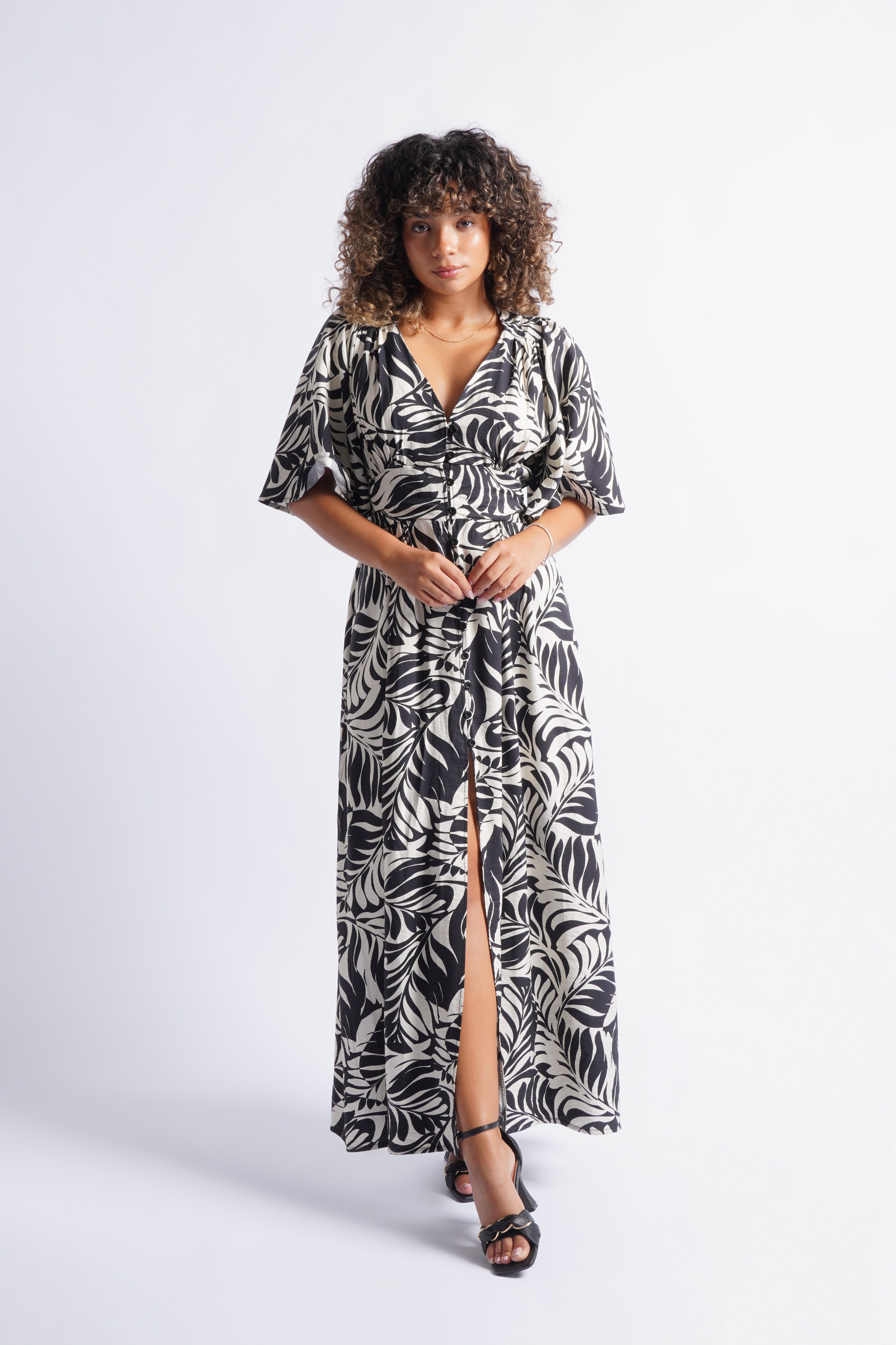 Vestido Amalia - Estampado Negro