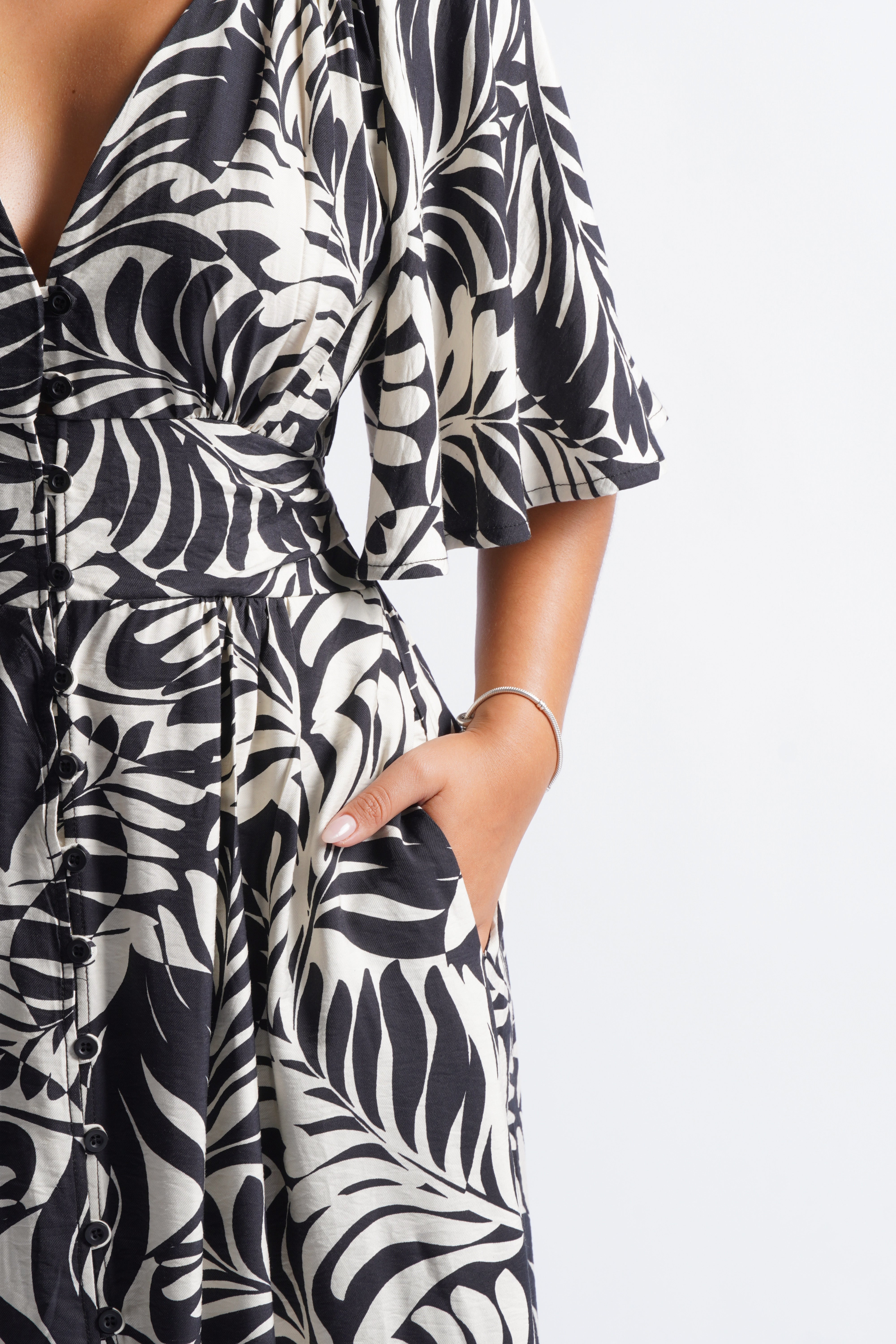 Vestido Amalia - Estampado Negro