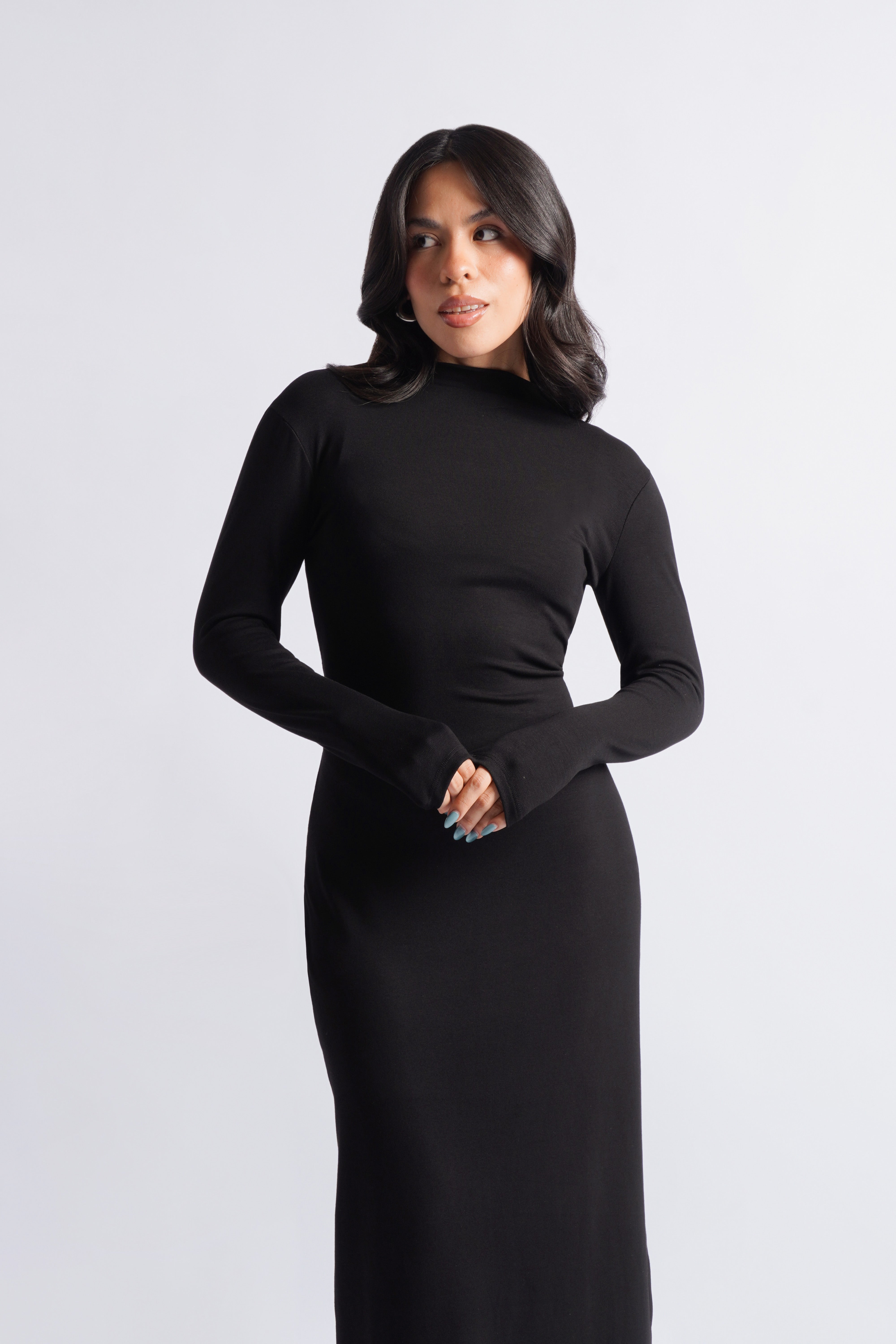 Vestido Largo Cerrado - Negro