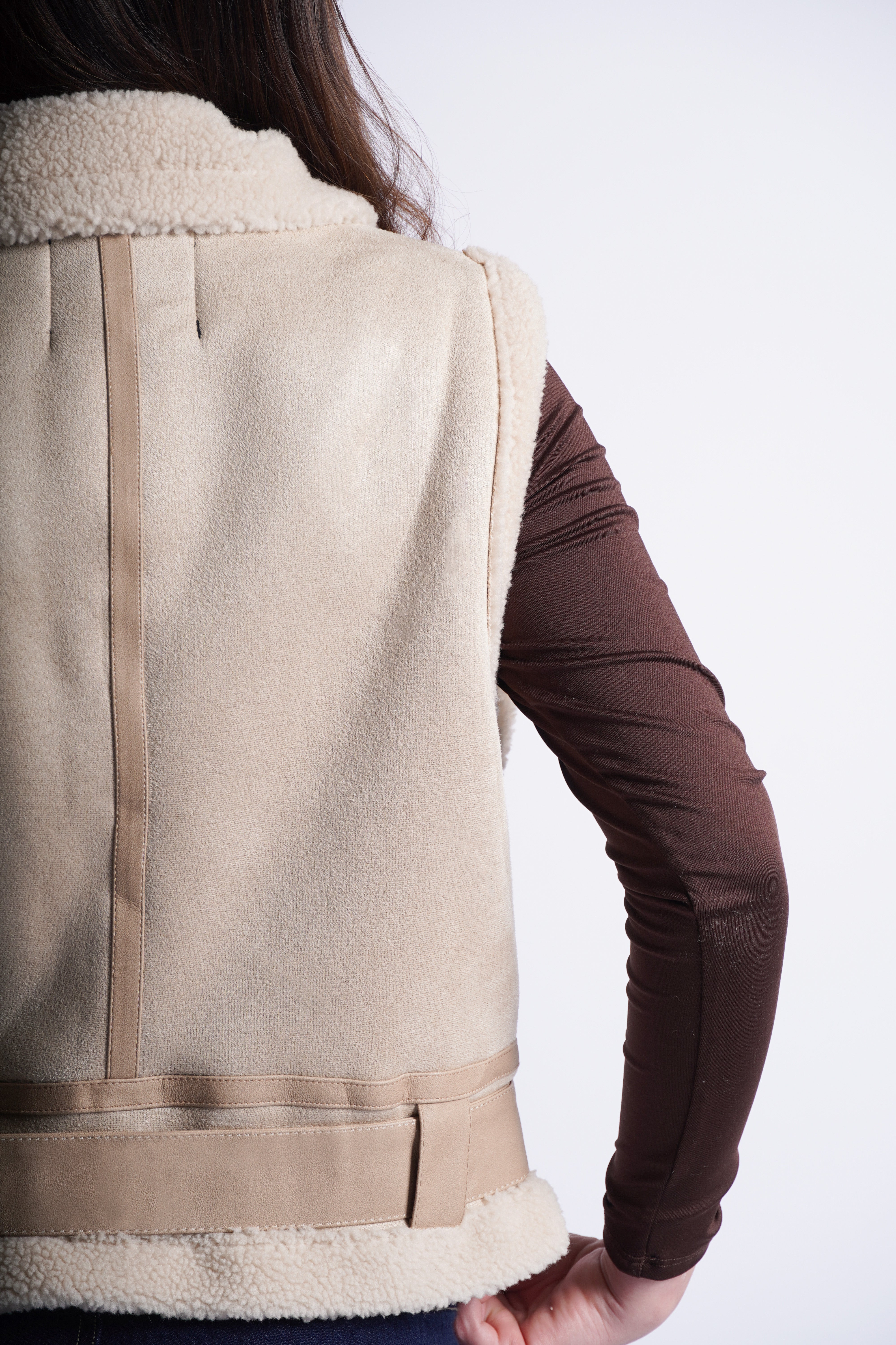 Chaleco con Peluche - Beige