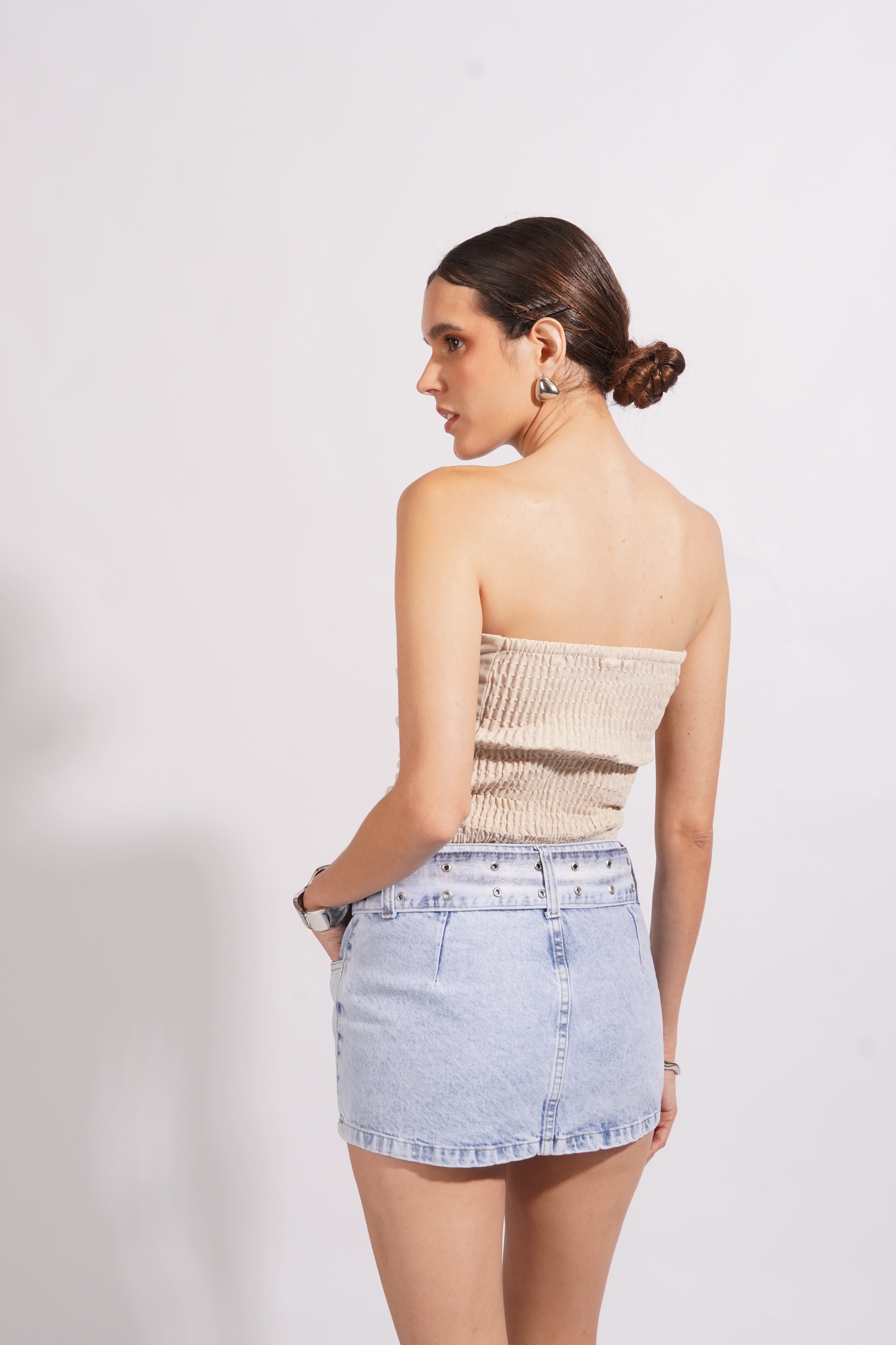 Top Strapless Rústico - Natural