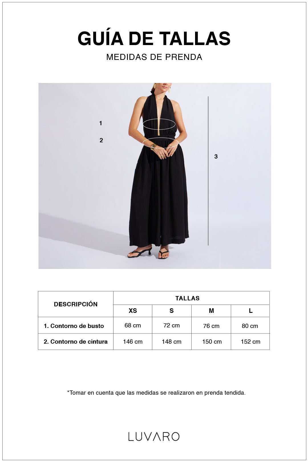 Enterizo Halter Palazzo - Negro