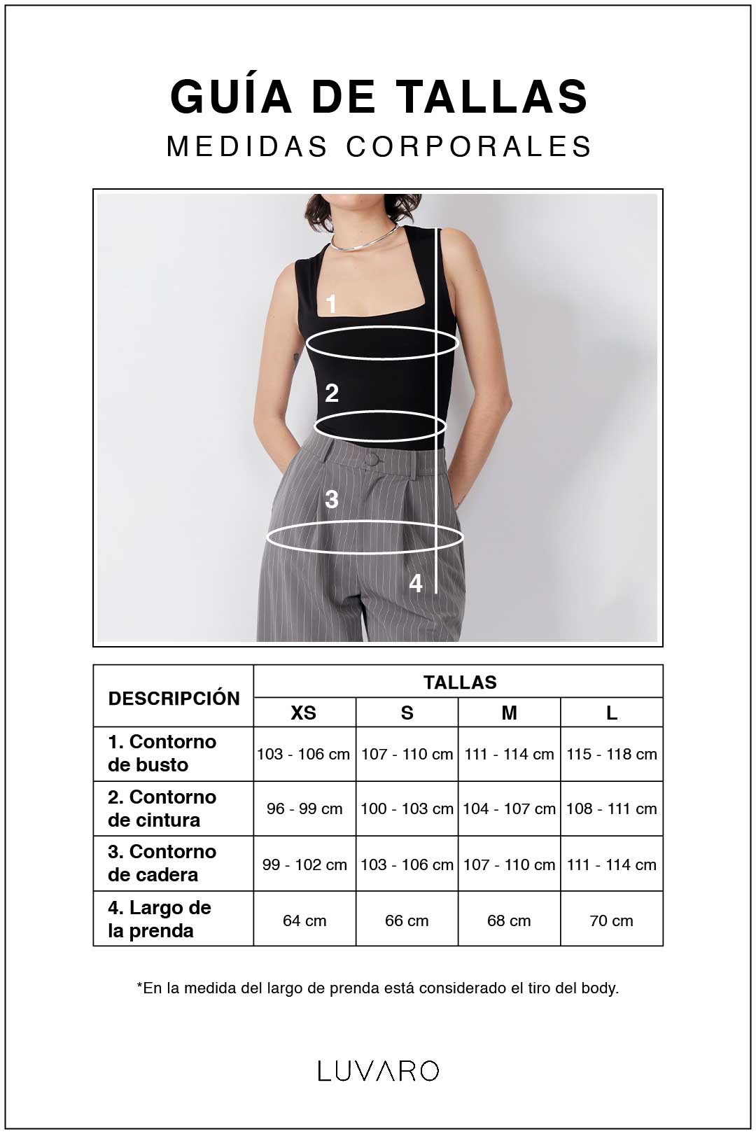 Body Escote Cuadrado - Negro