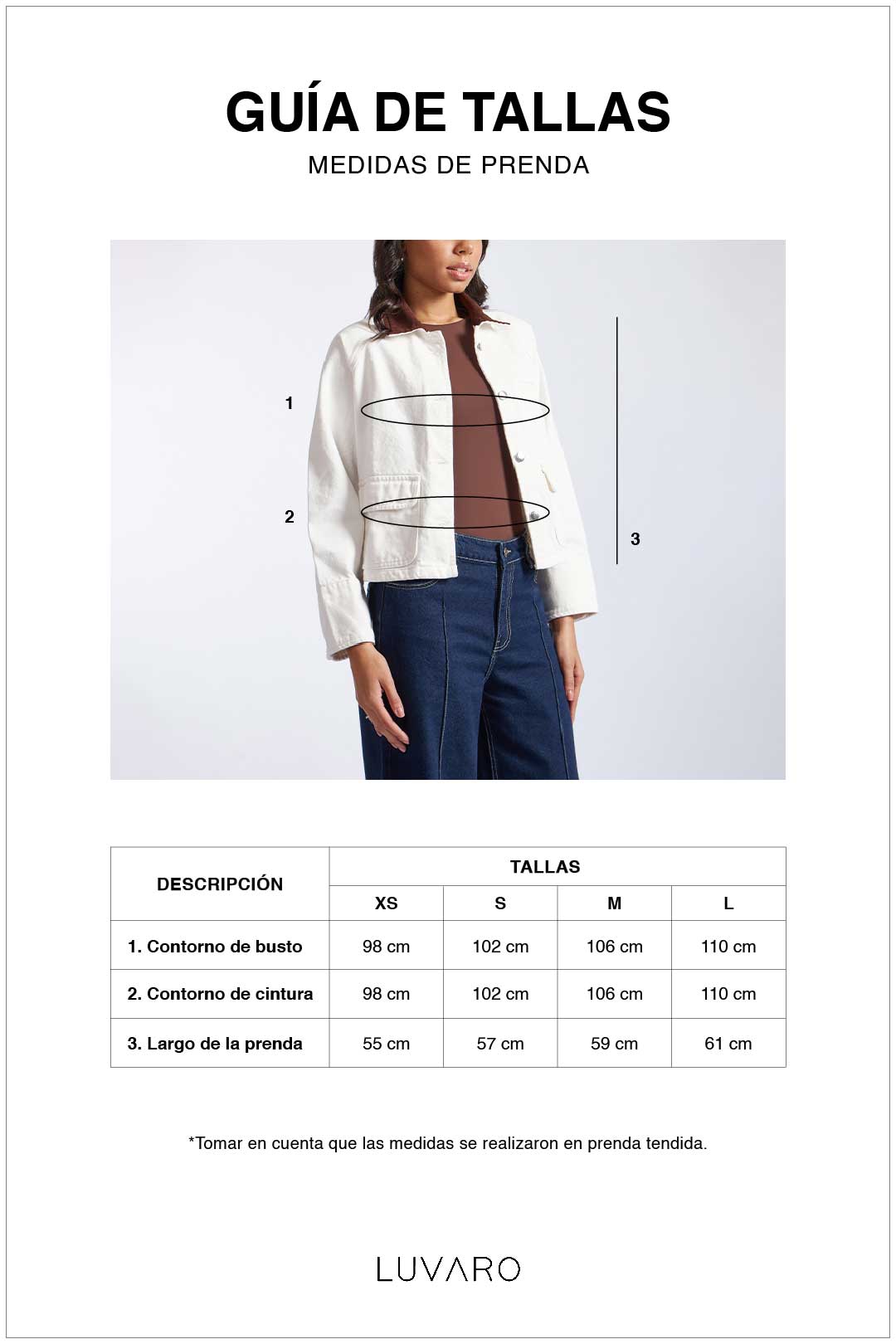 Casaca Denim Cuello Corduroy - Ecru