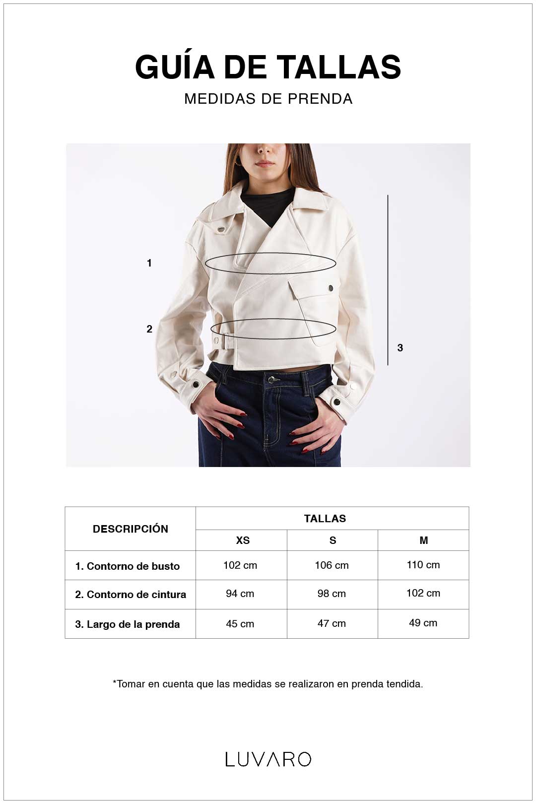 Cazadora Cropped Oversize - Crema