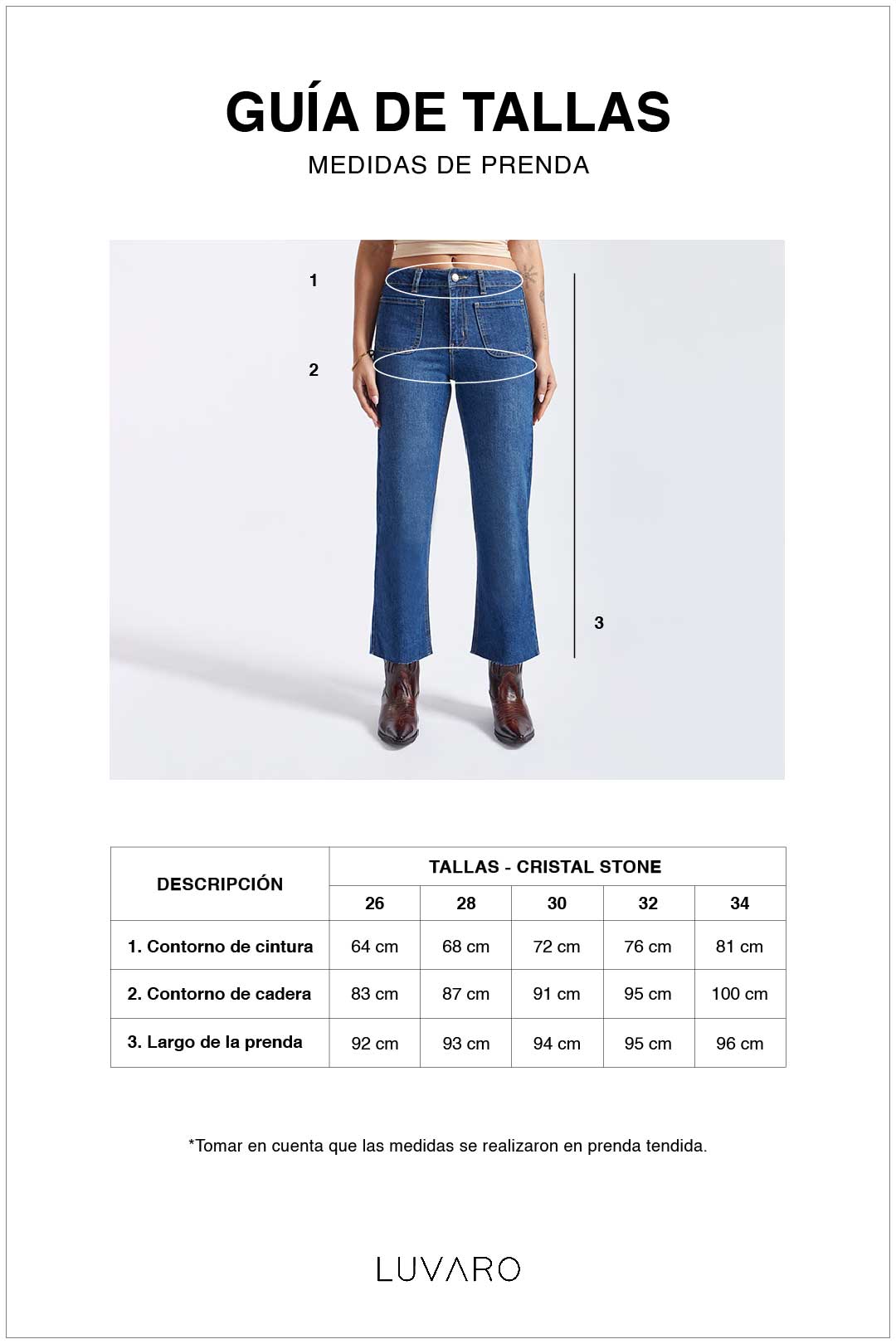 Denim Cropped Flare - Cristal Stone