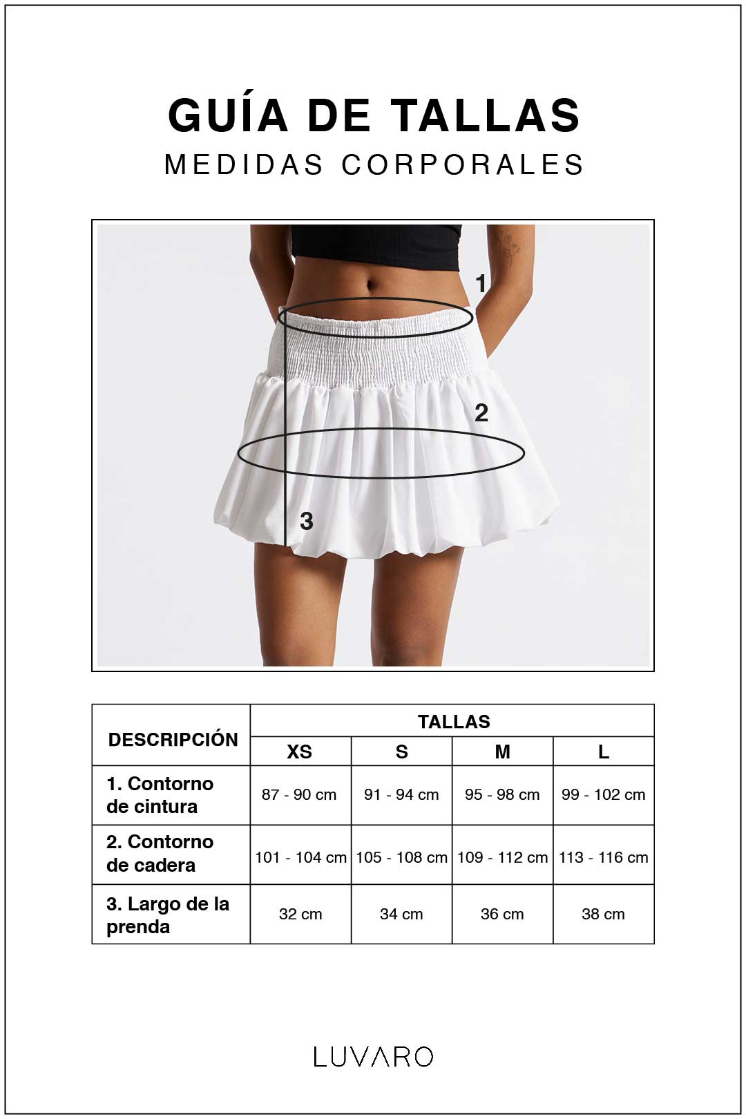 Falda Globo Lino - Negro