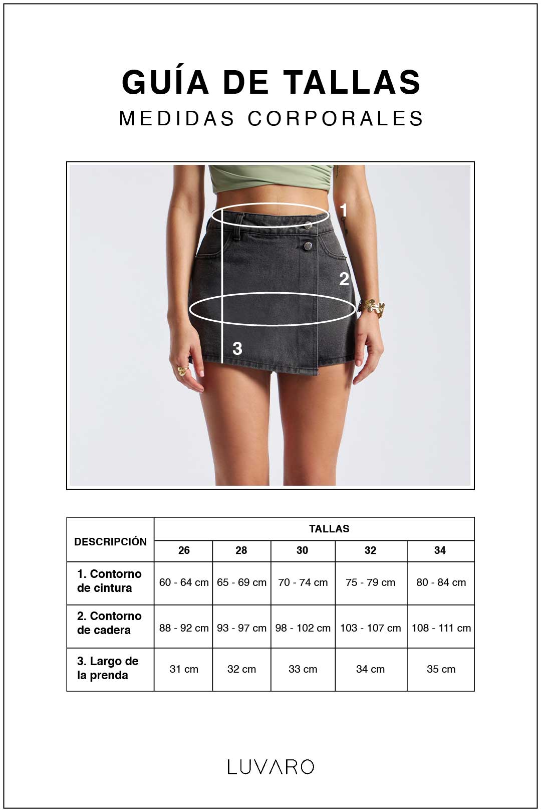 Falda Short Denim Cruzada - Celeste