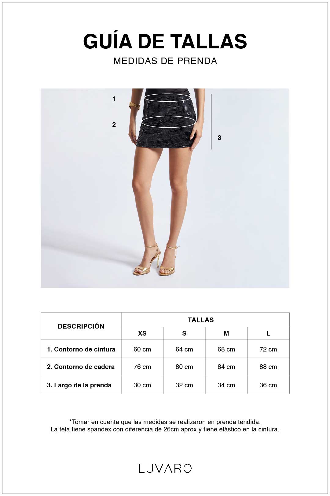 Minifalda Brillos - Negro