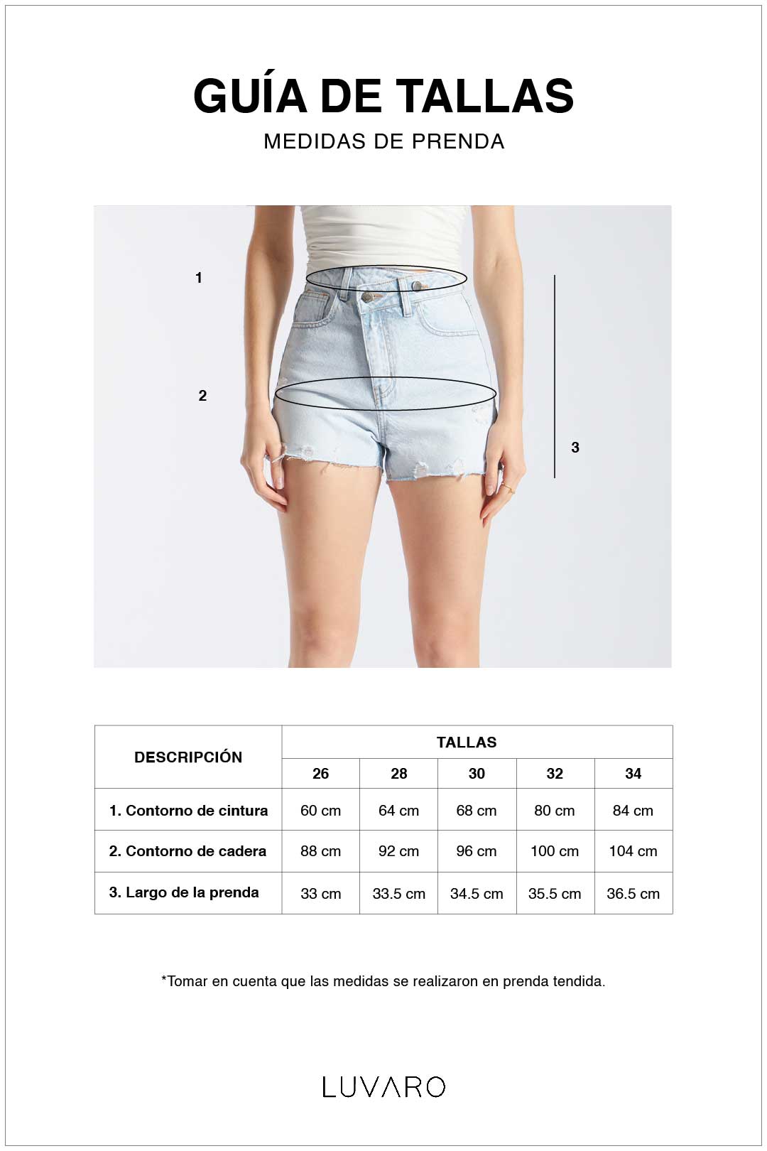 Short Denim Pretina Asimétrico - Azul Claro