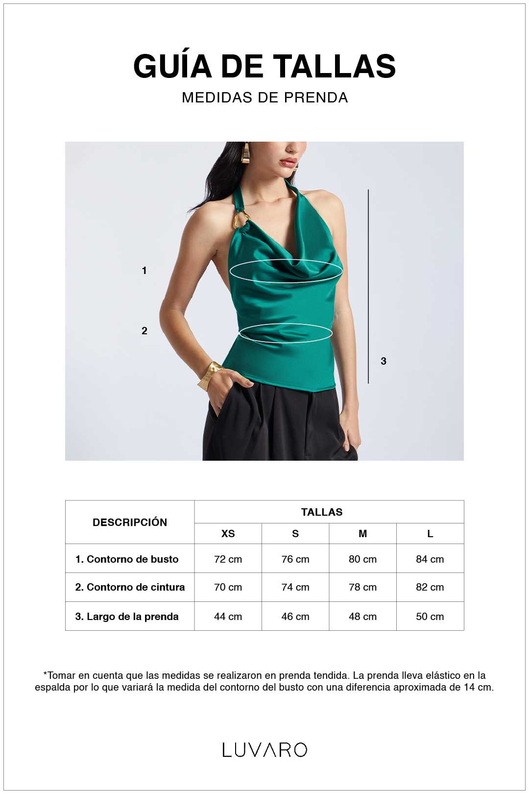 Top Halter Drapeado con Broche - Negro