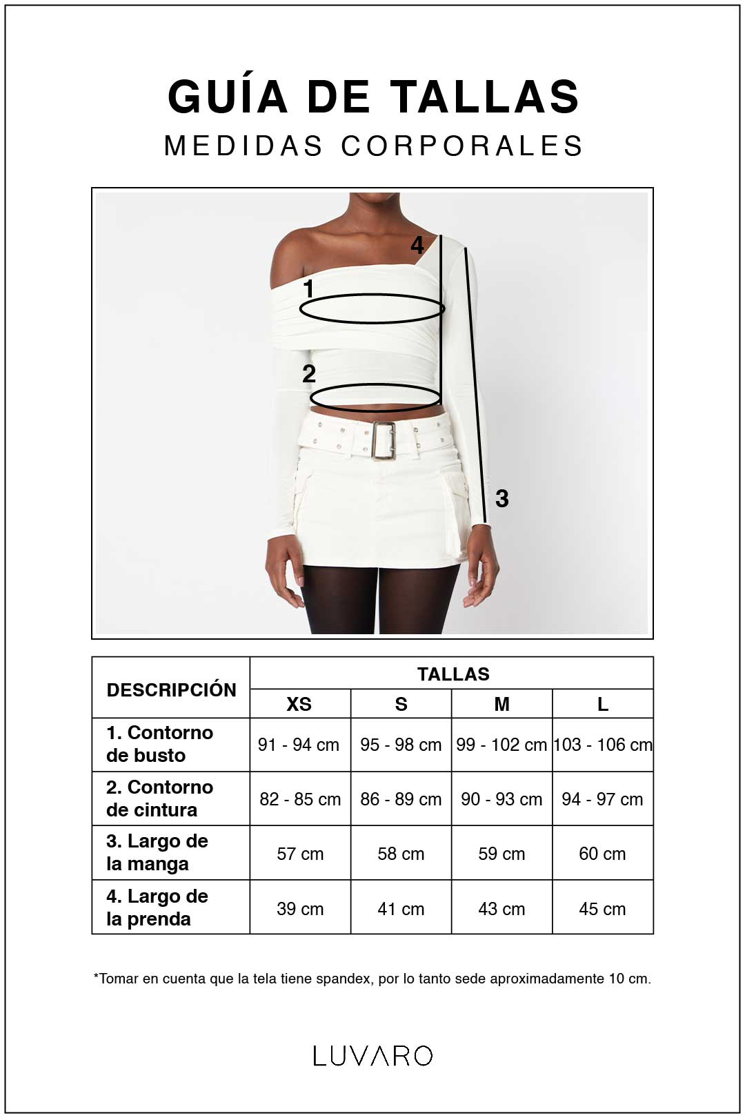 Top One Shoulder - Negro