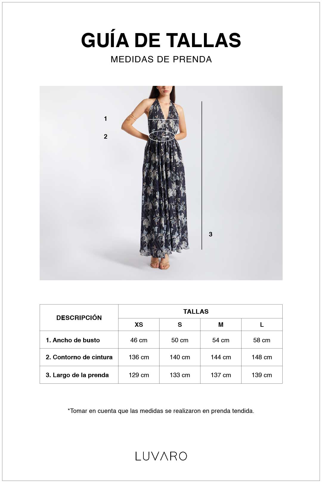 Vestido Fluido Halter Escote - Azul