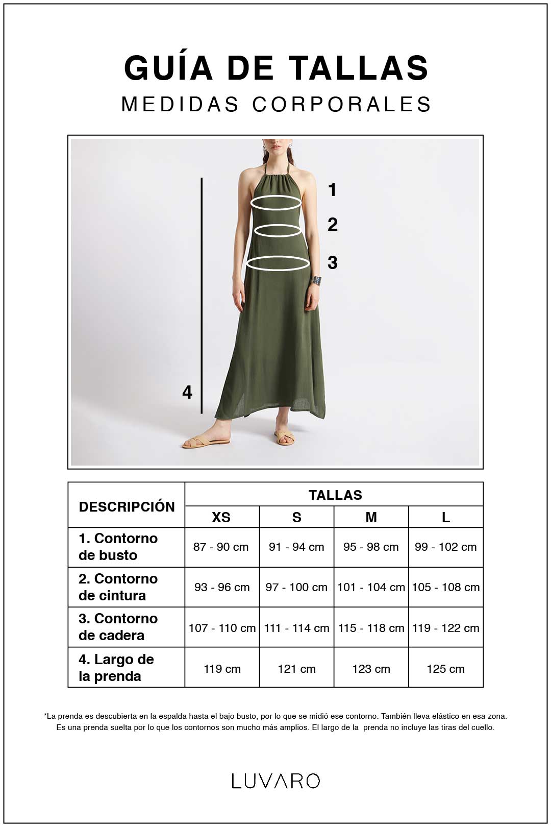 Vestido Lino Cuello Halter - Negro