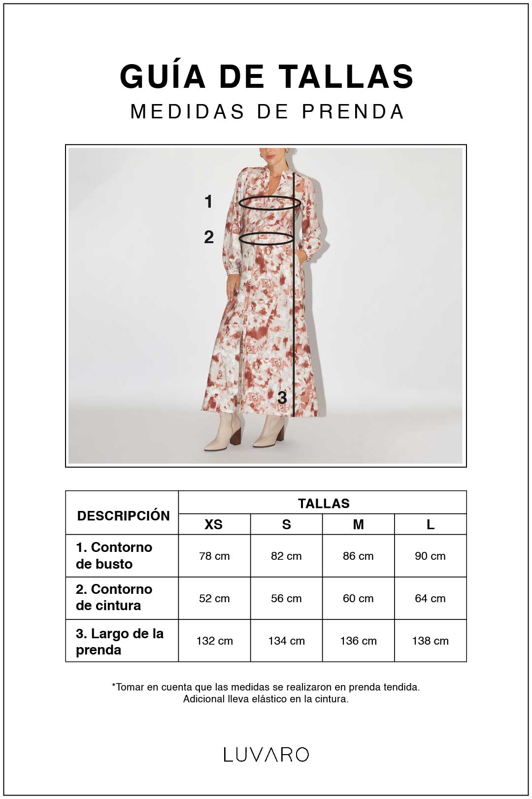 Vestido Midi Manga Larga - Estampado Flores Cereza