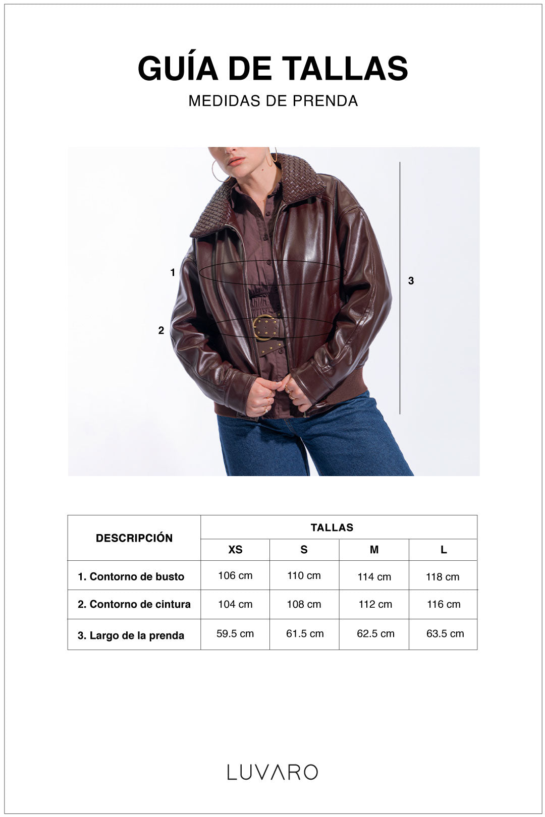 Casaca Leather Cuello Textura - Burgundy