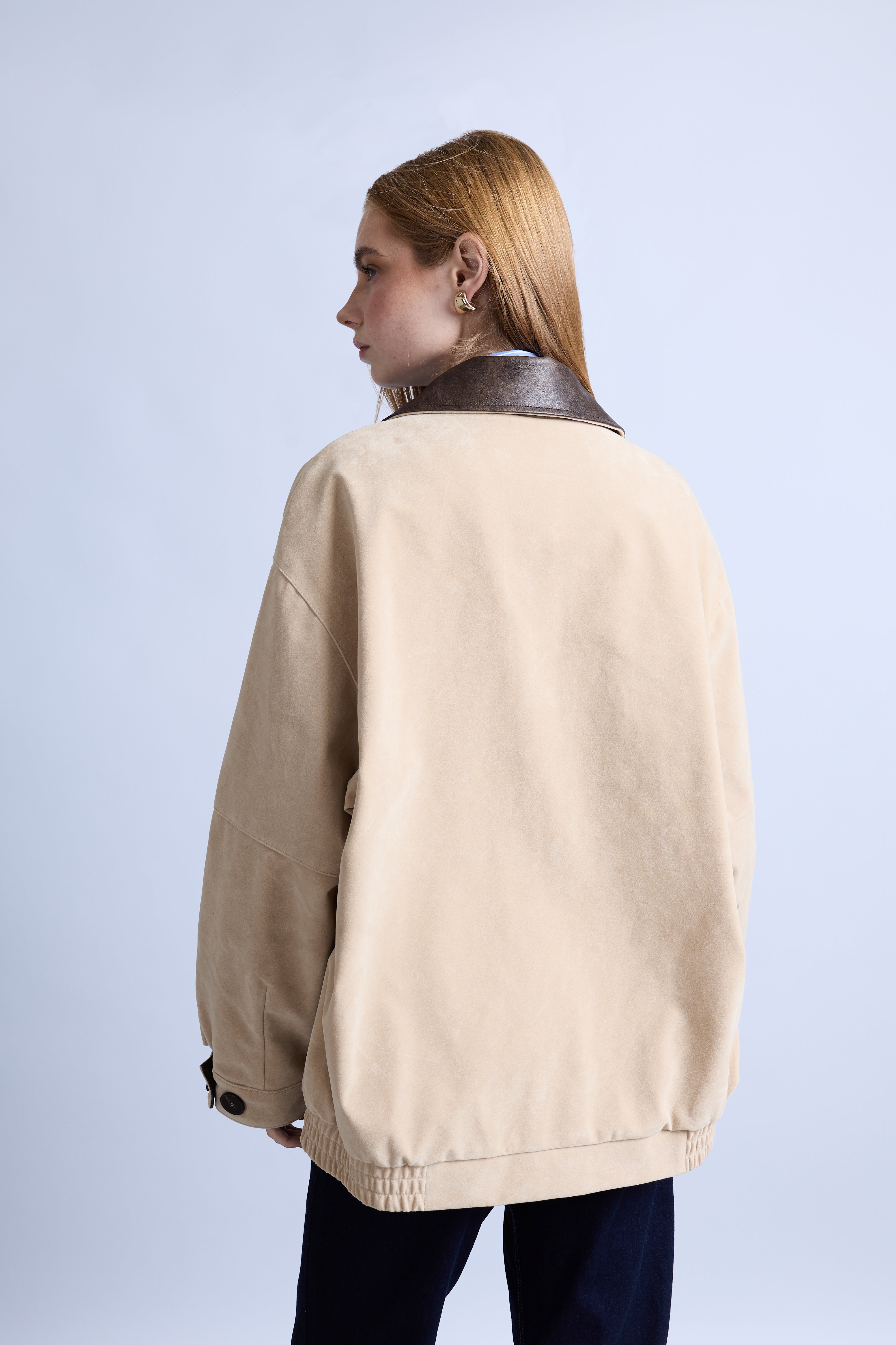 Casaca Cuello Contraste - Beige