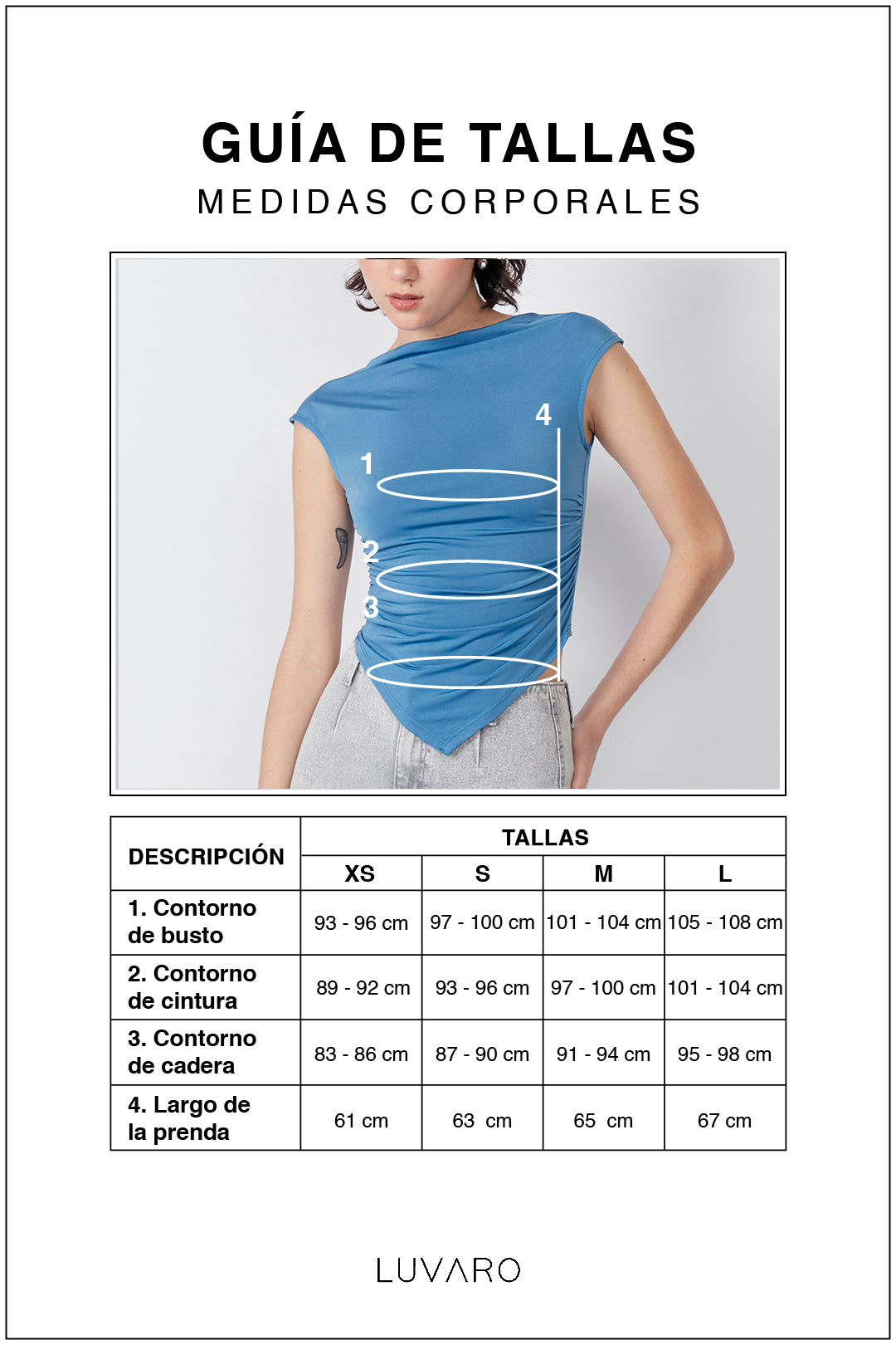 Top Drapeado en Punta - Negro