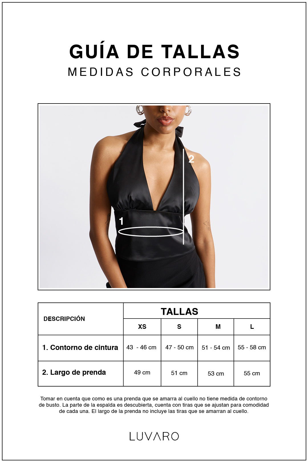 Top Halter Lazos - Negro