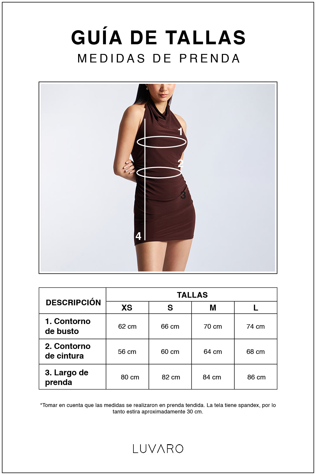 Vestido Corto Halter - Marrón