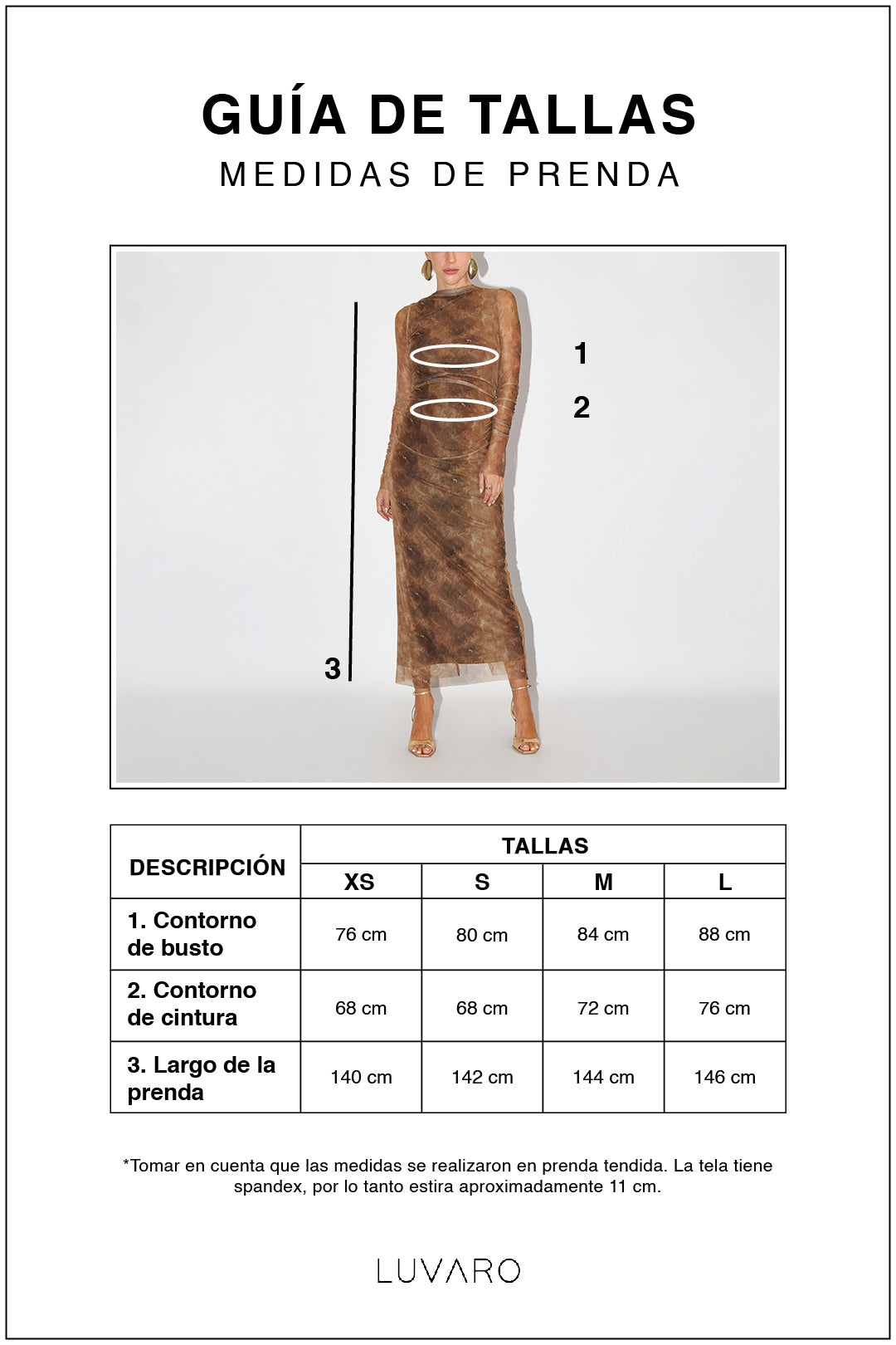 Vestido Cuello Cerrado - Estampado Azul
