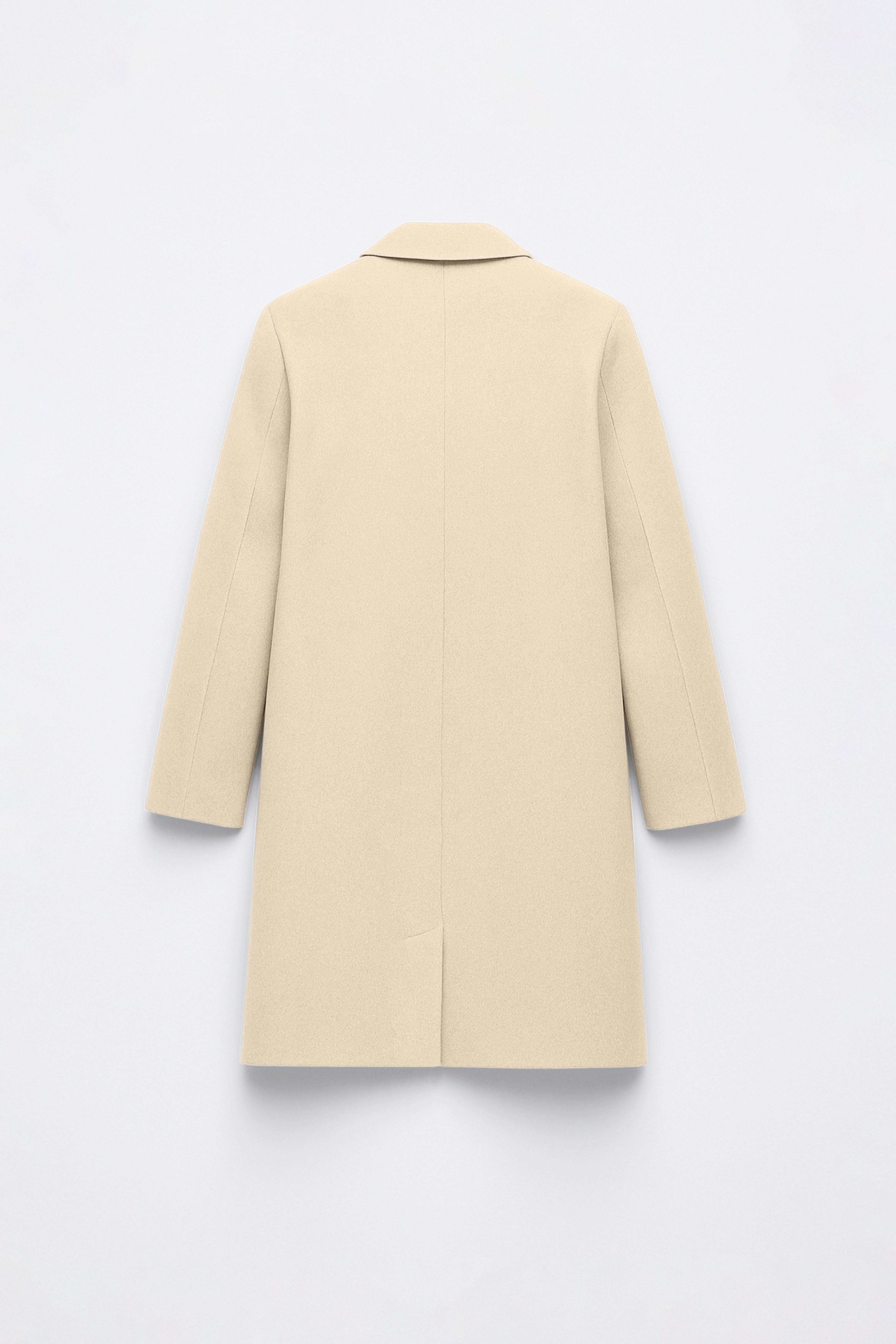 Abrigo Recto Paño - Beige