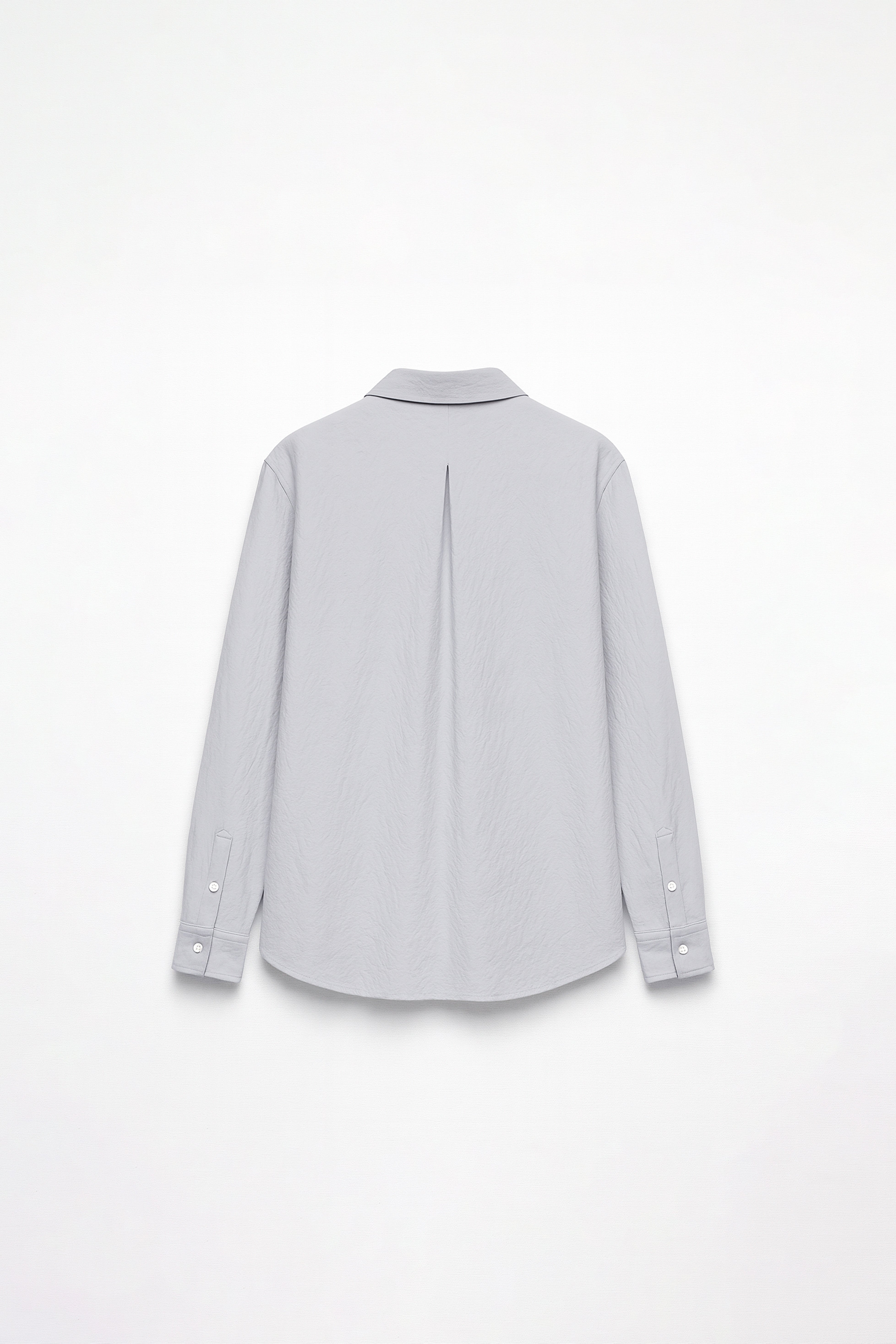 Camisa Fluida Básica - Gris Claro