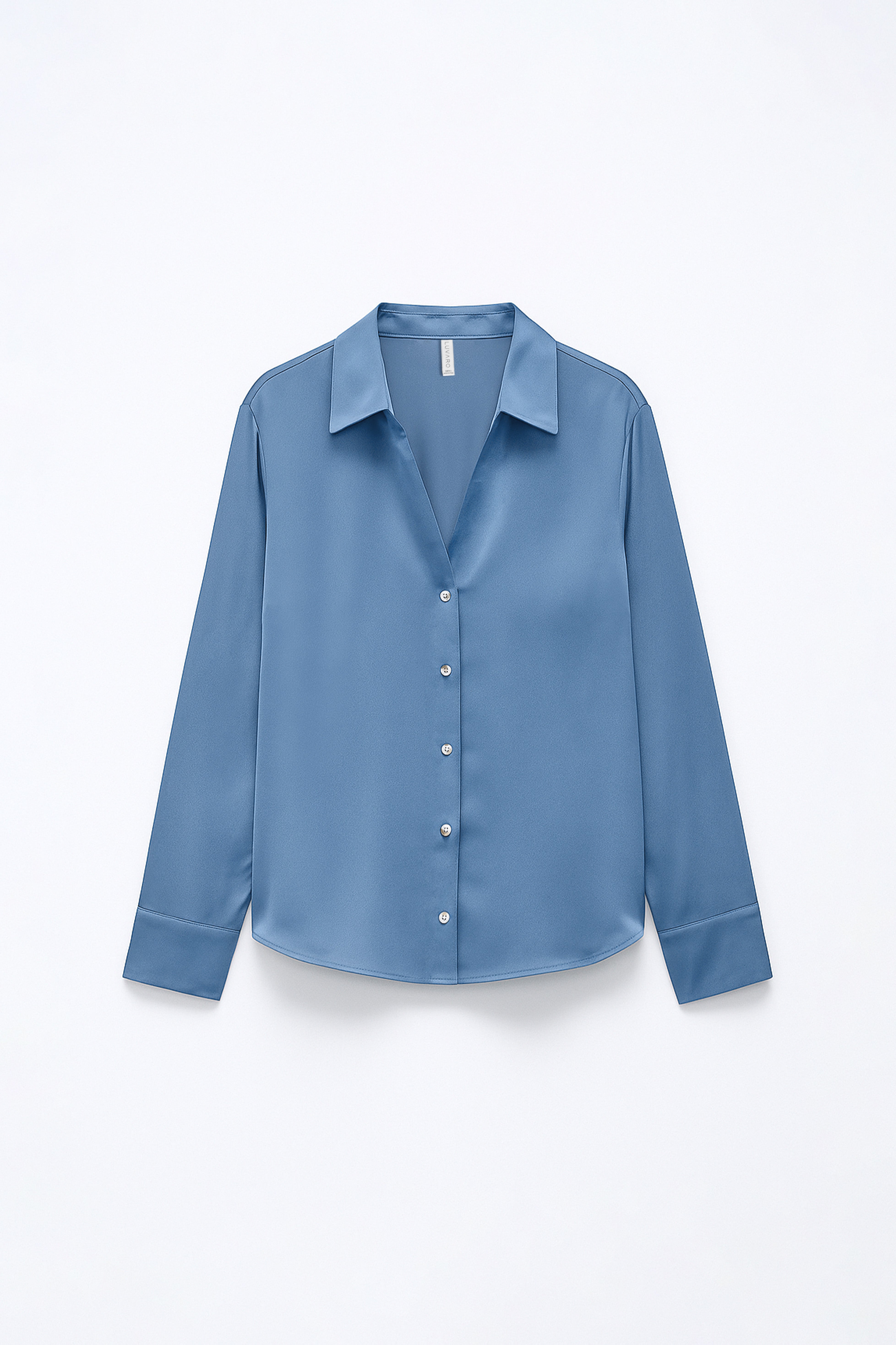 Blusa Básica Satinada - Acero