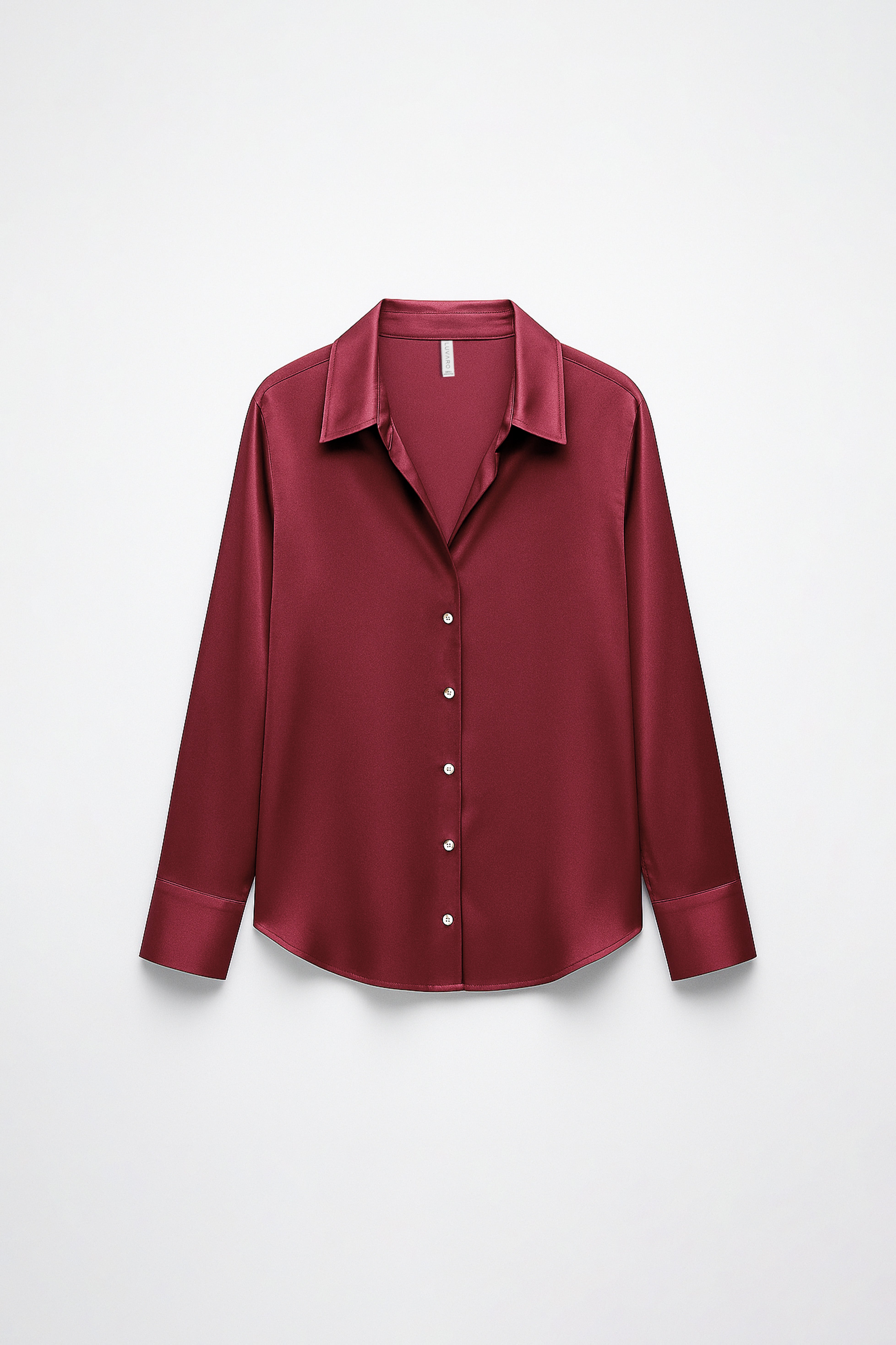 Blusa Básica Satinada - Burgundy