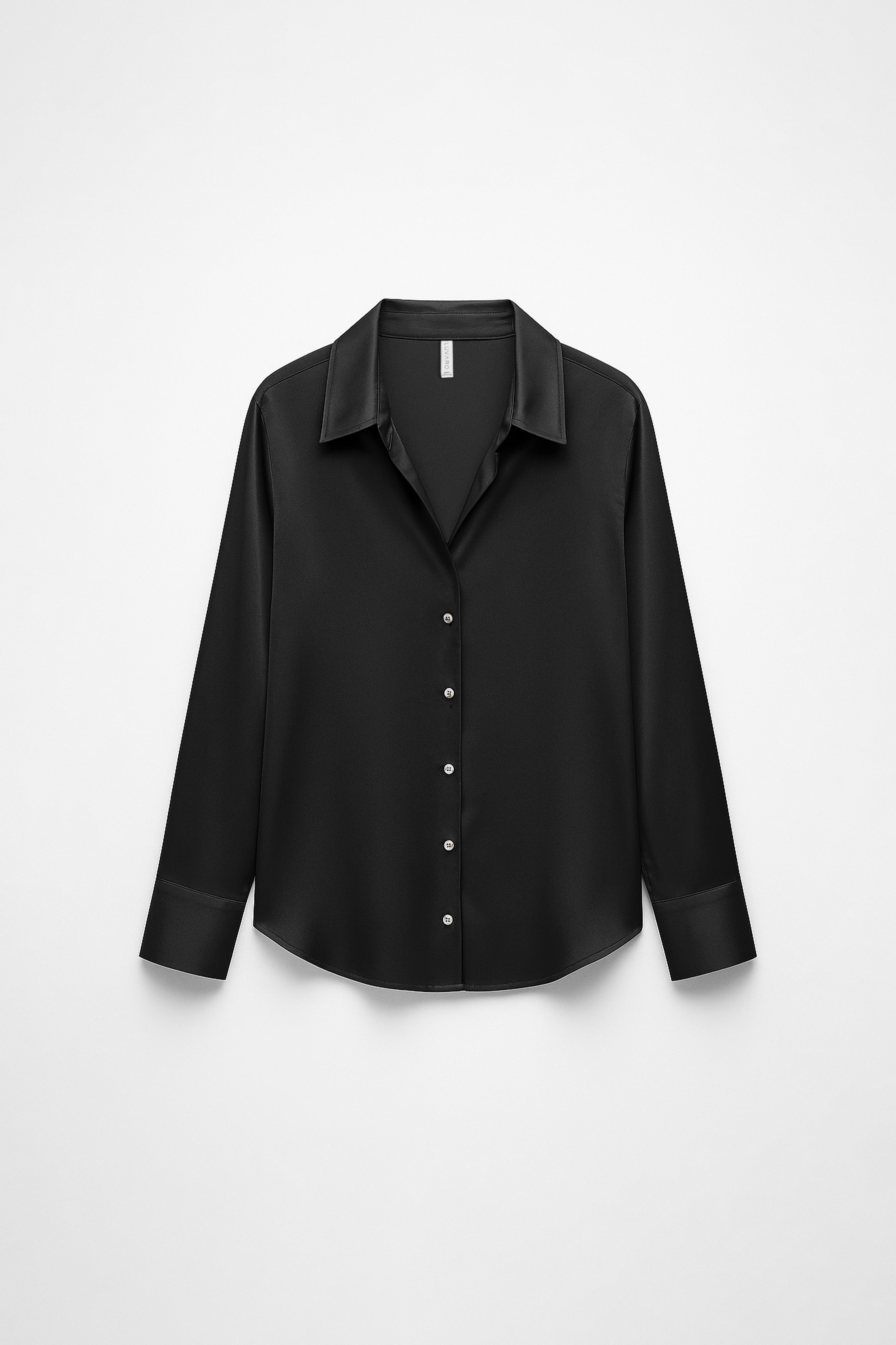 Blusa Básica Satinada - Negro