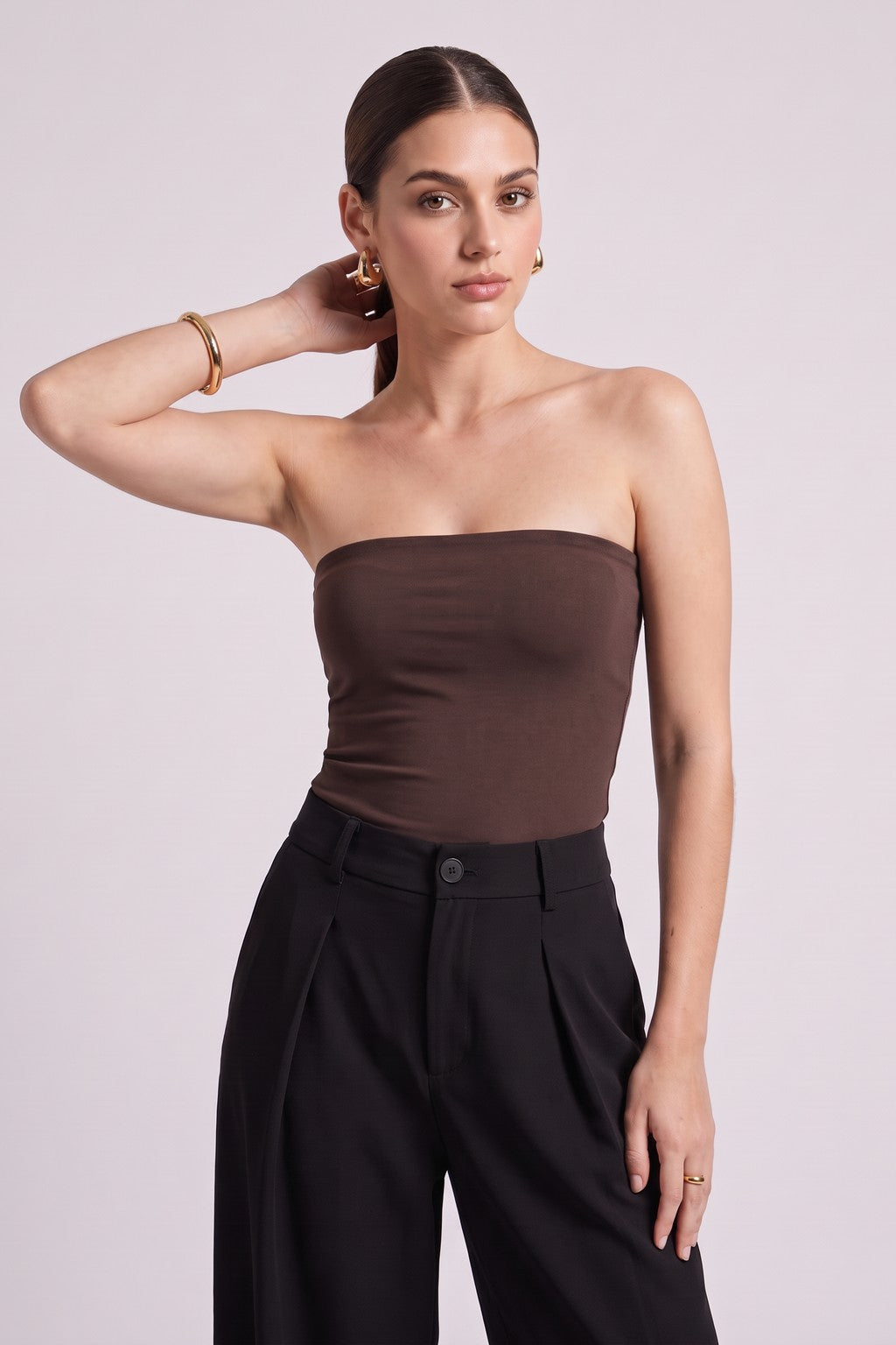Body Strapless - Marrón