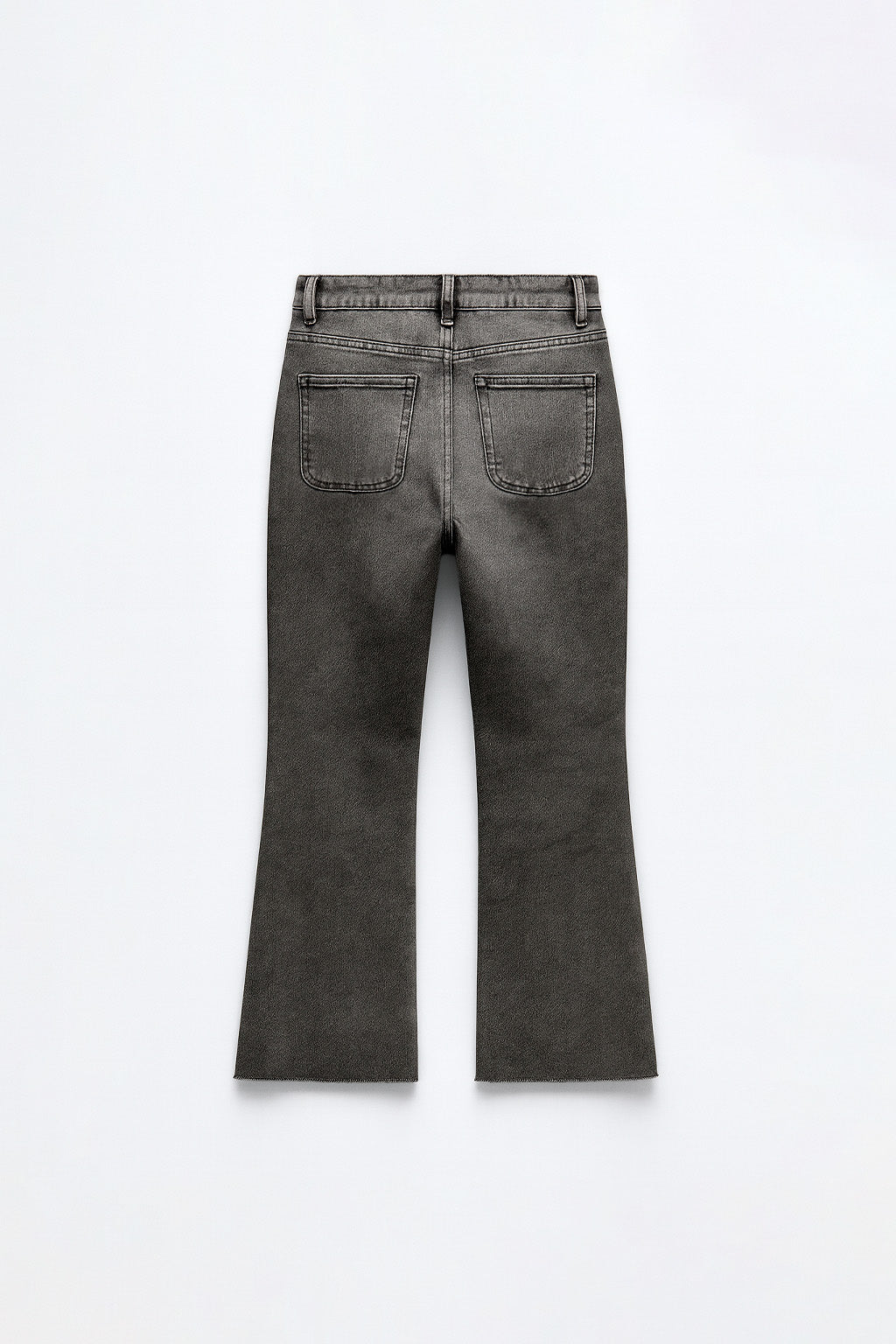 Denim Cropped Flare - Grey