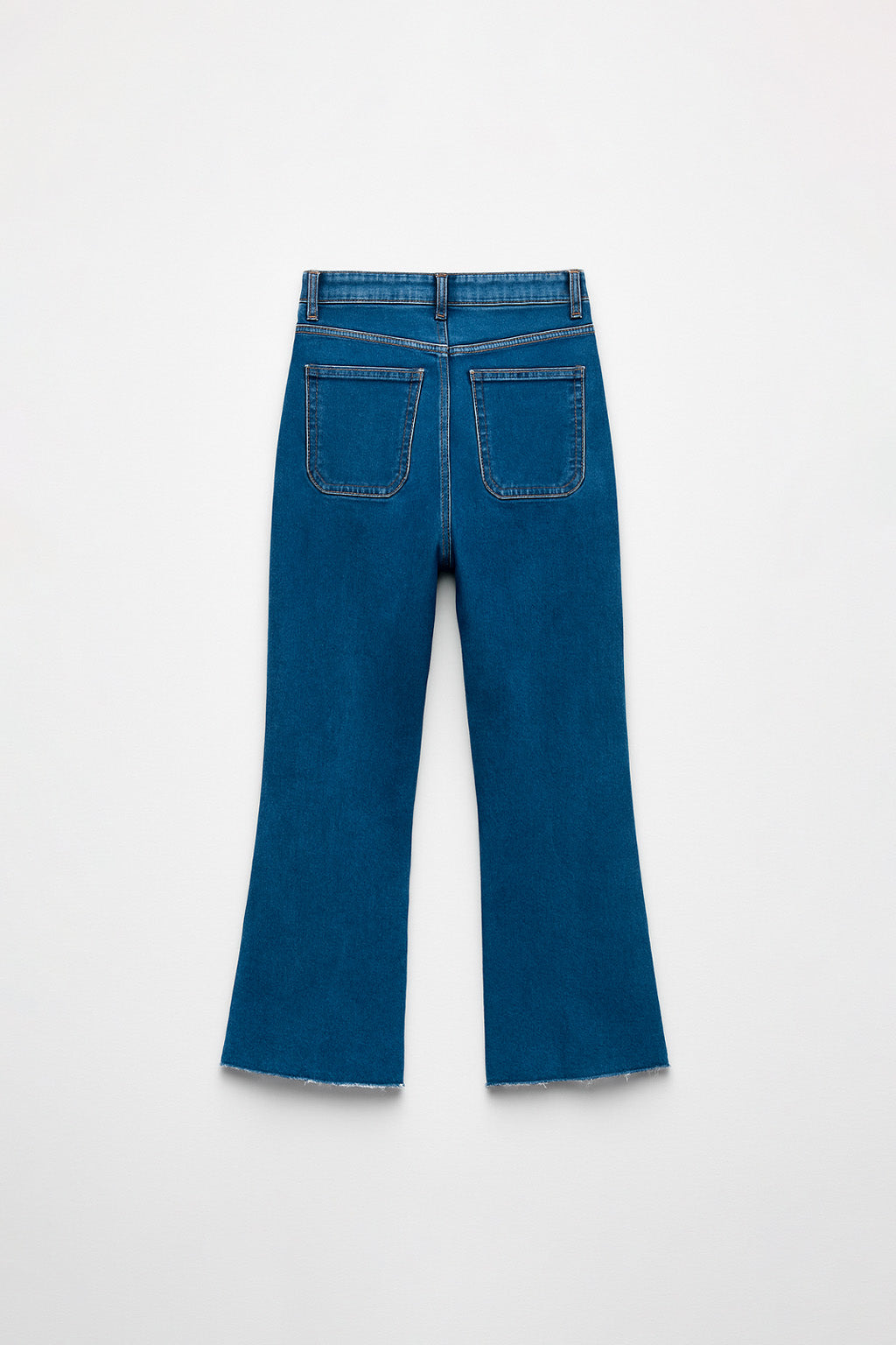 Denim Cropped Flare - Cristal Stone