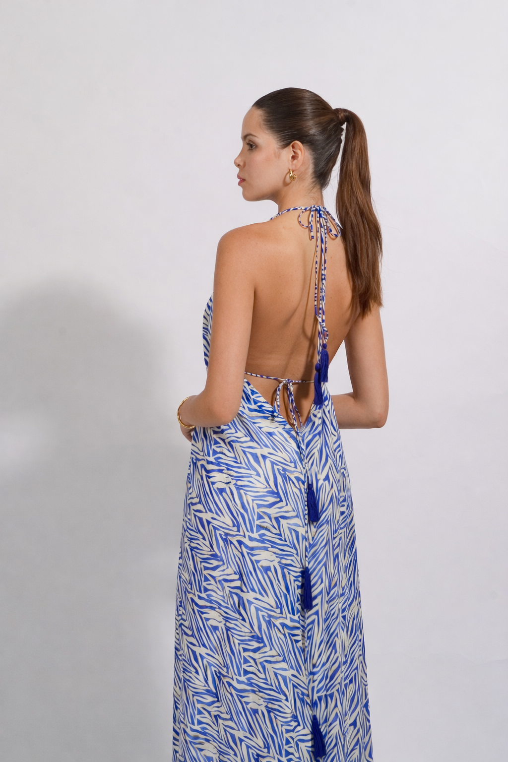 Vestido Tropical -Azul Eléctrico