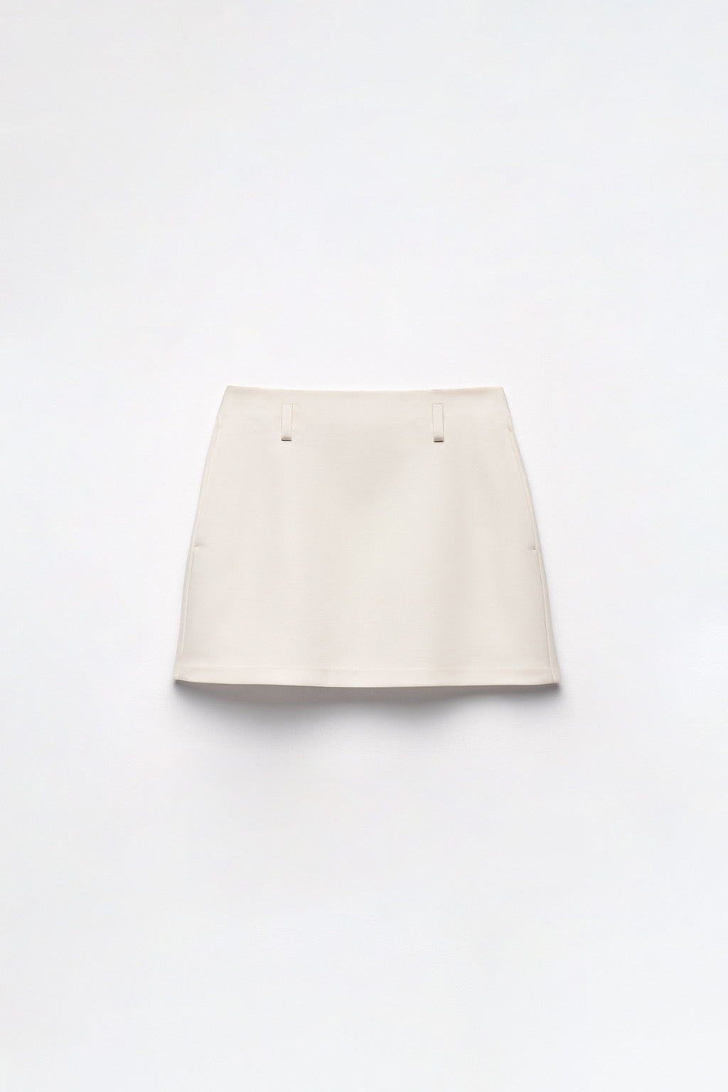 Falda Mini Bolsillos - Hueso