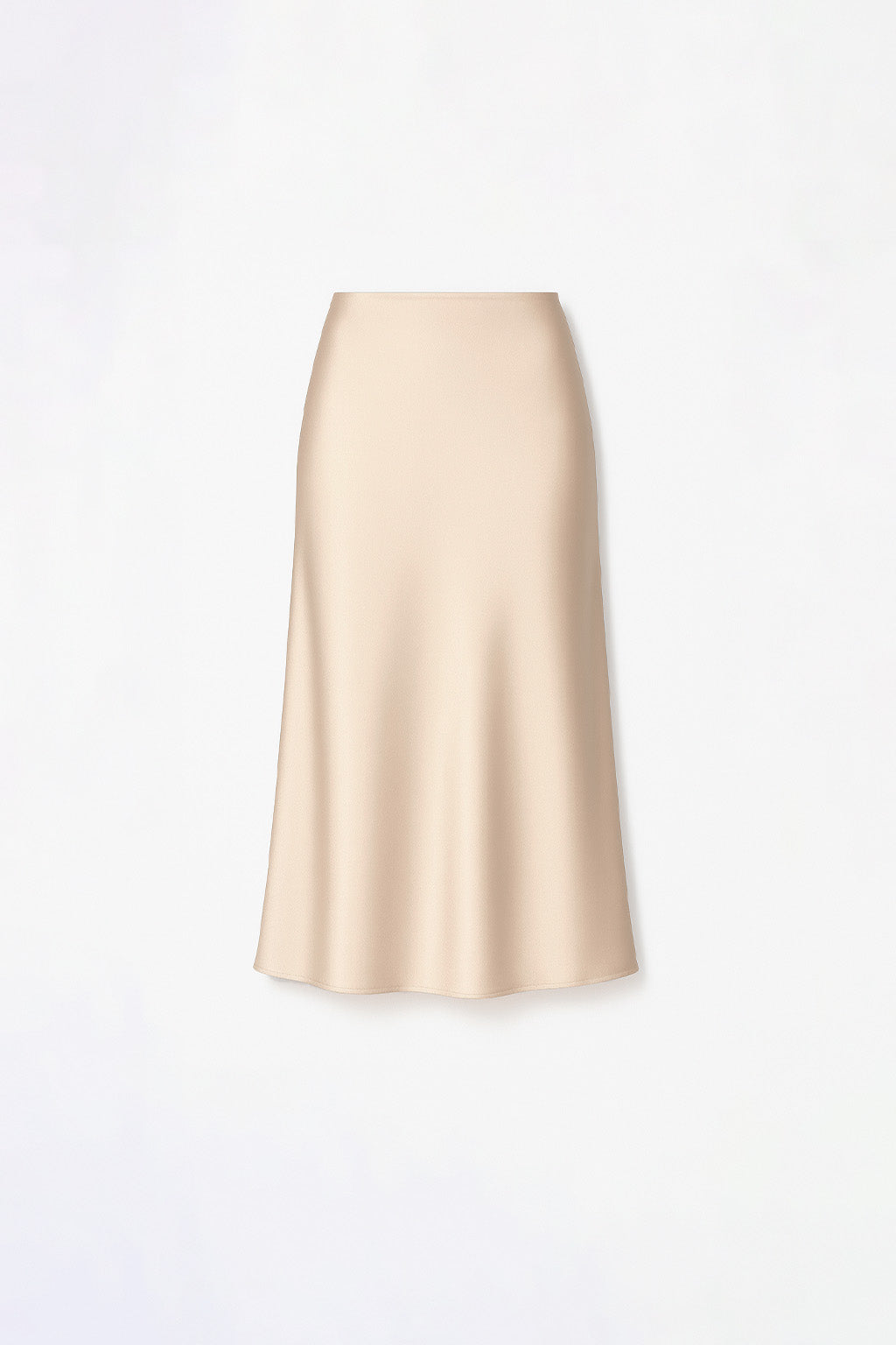 Falda Midi Satin - Champagne