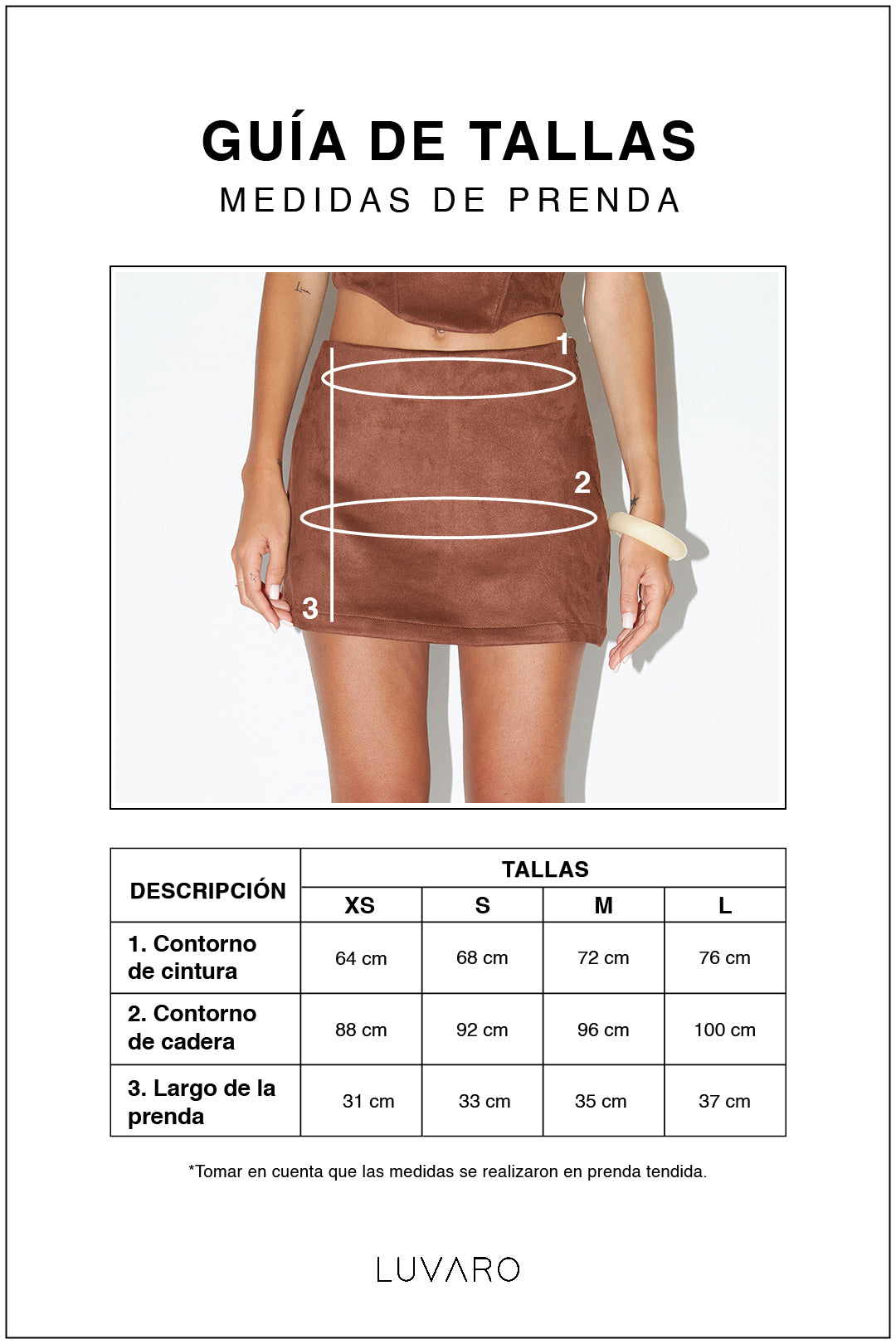 Falda Short Suede - Negro