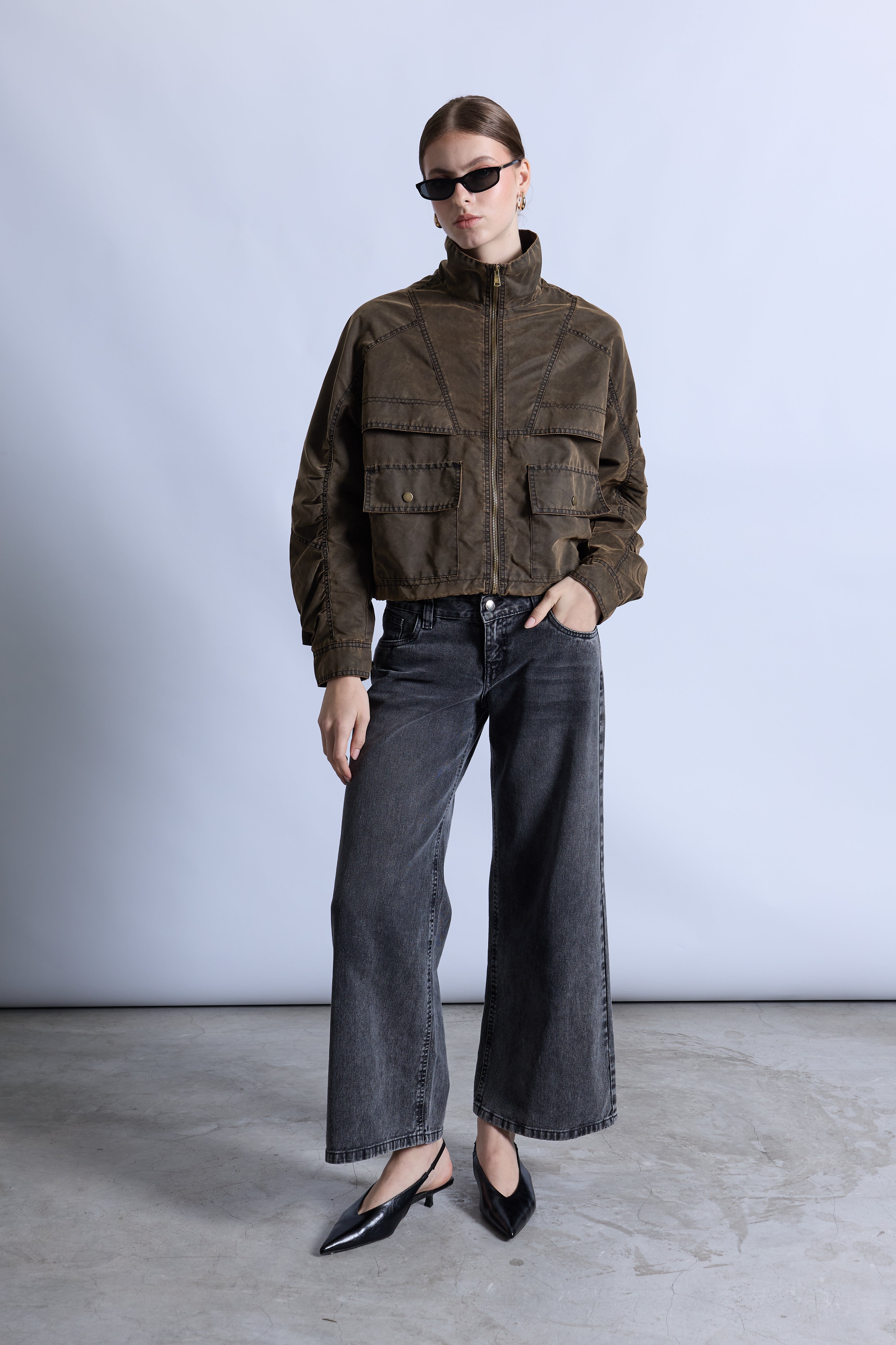 Casaca Oversize Cargo - Marrón