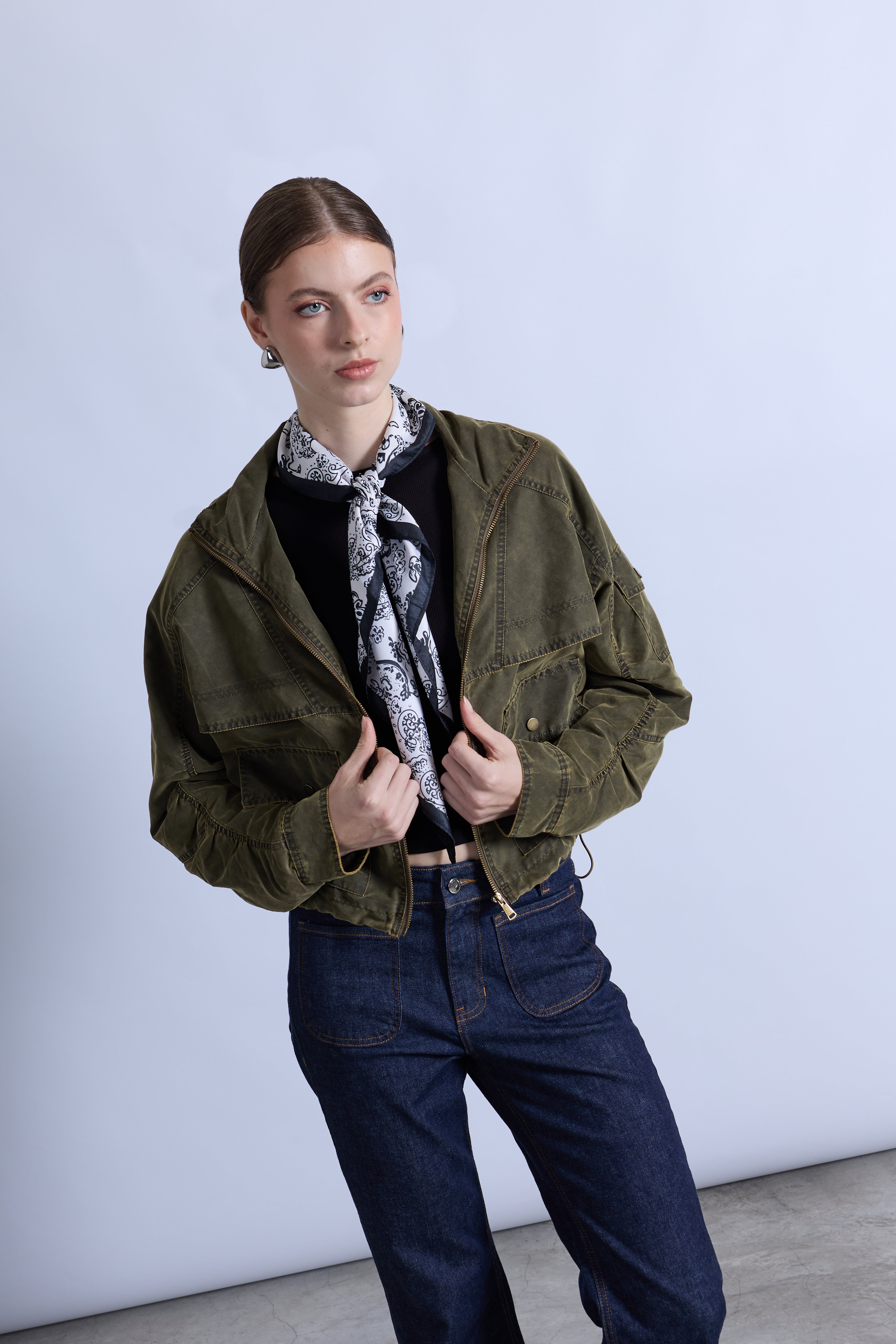 Casaca Oversize Cargo - Verde