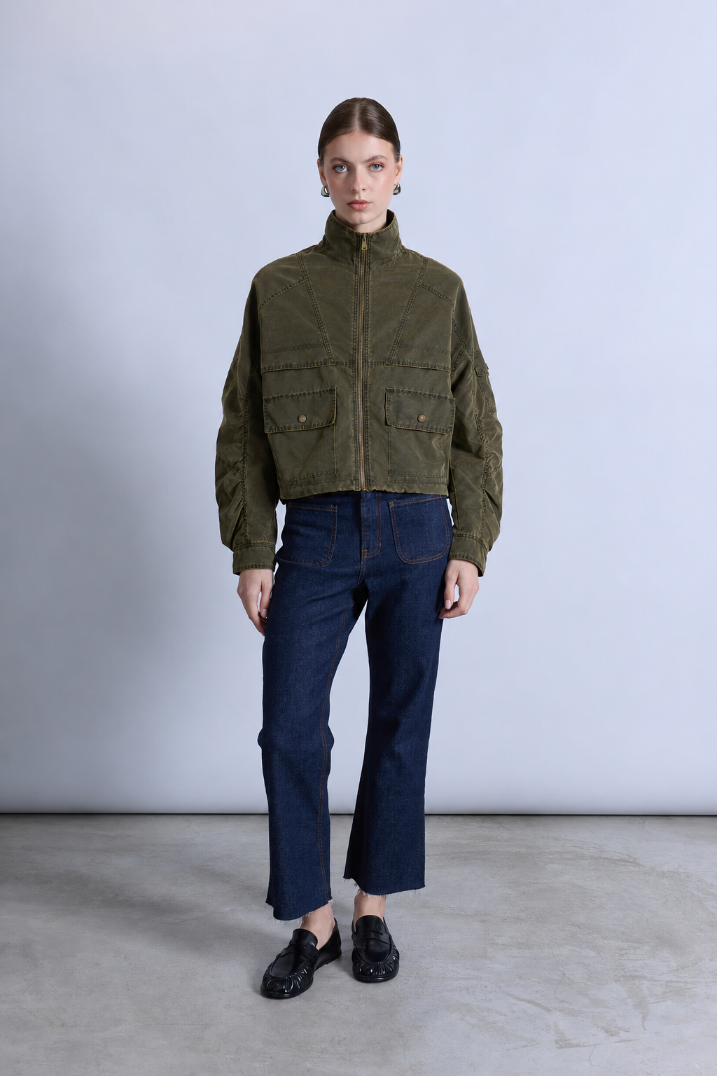 Cazadora Oversize Cargo - Verde