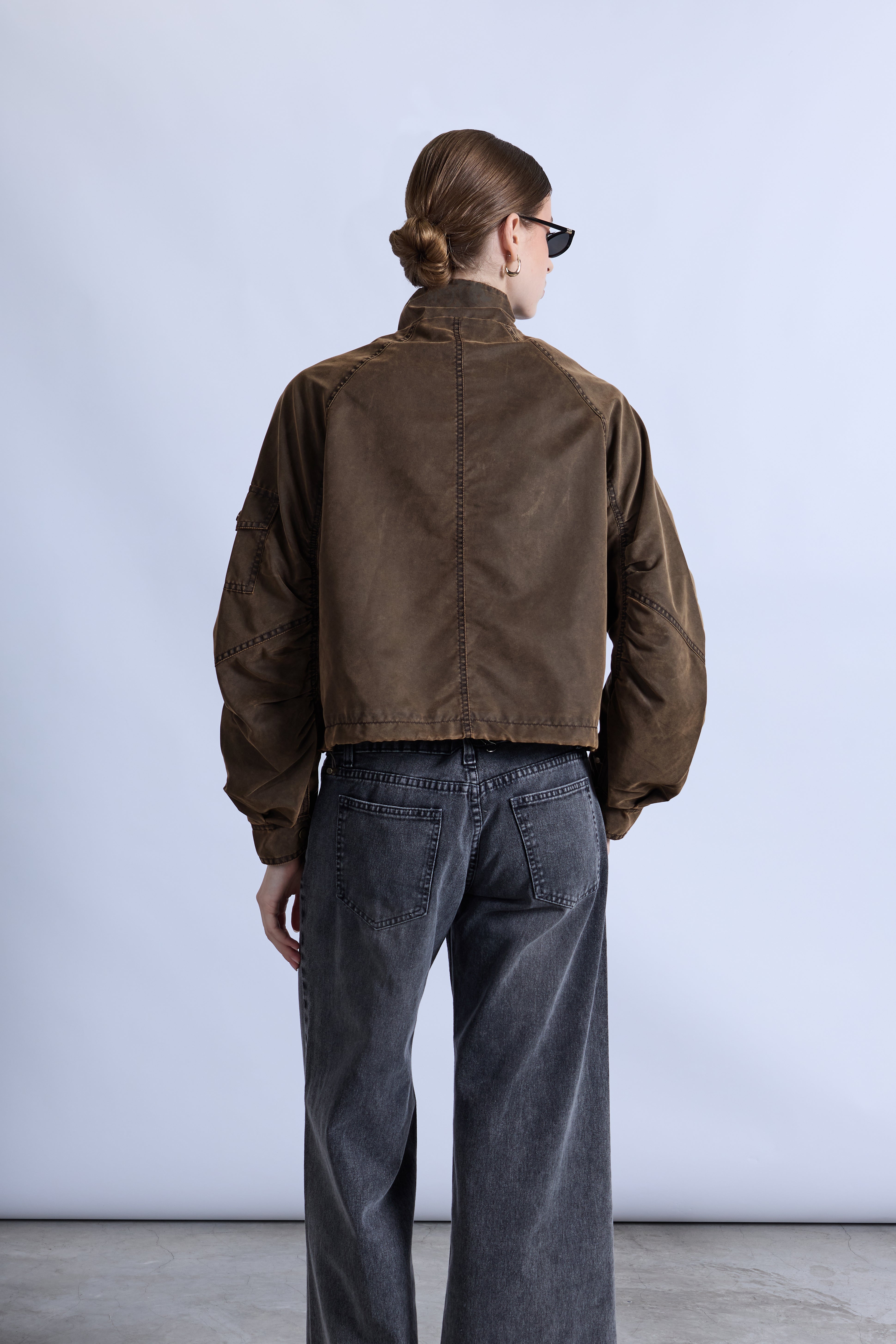 Cazadora Oversize Cargo - Marrón