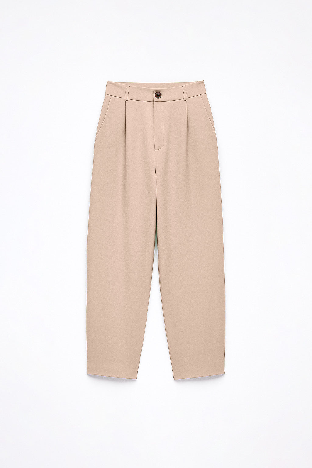 Pantalón Balloon Pinzas - Beige Claro