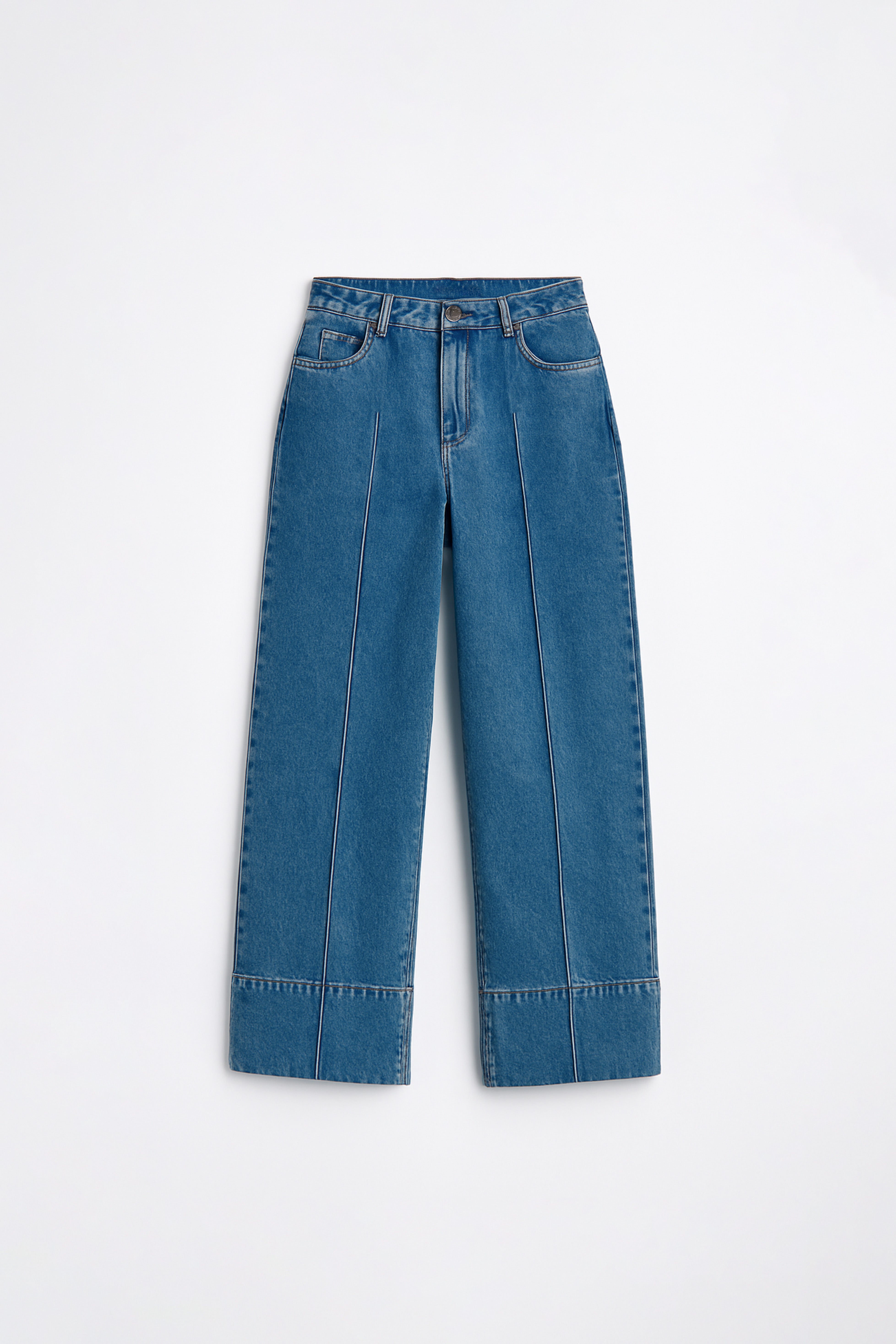 Pantalón Denim Wide Leg - Celeste